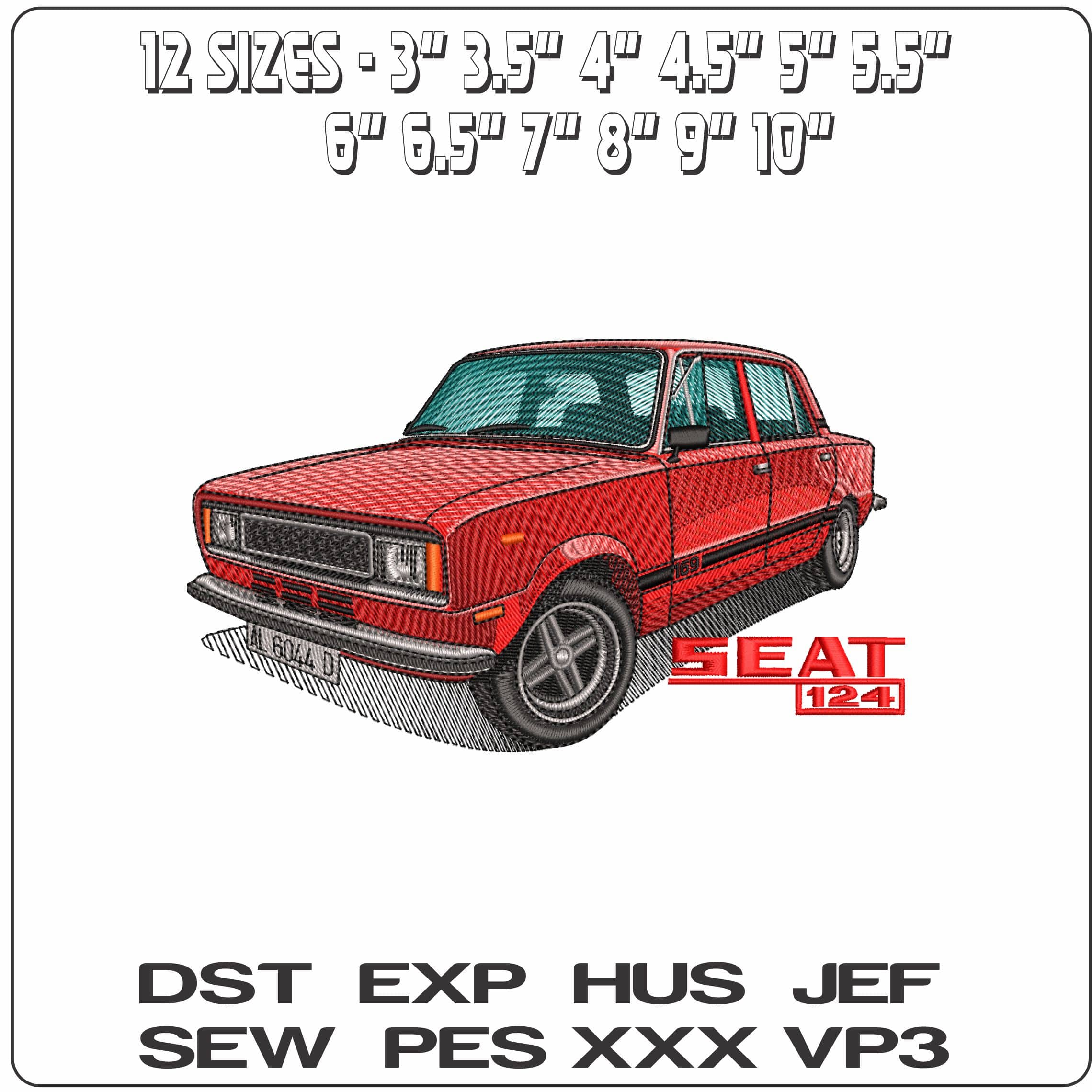 Seat 124 with Logo   - Elegant embroidery design file-instant download — view 2