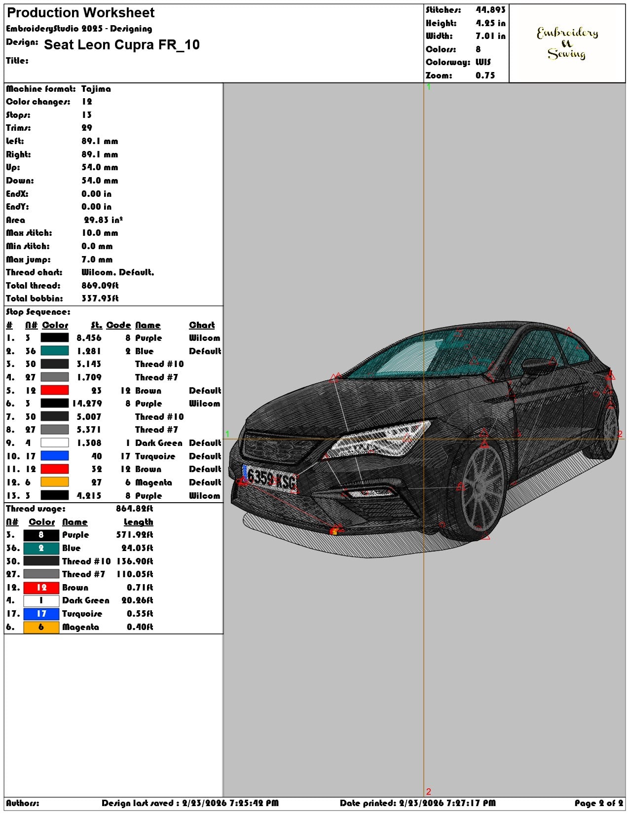 Seat Leon Cupra FR   - Elegant embroidery design file-instant download — view 4