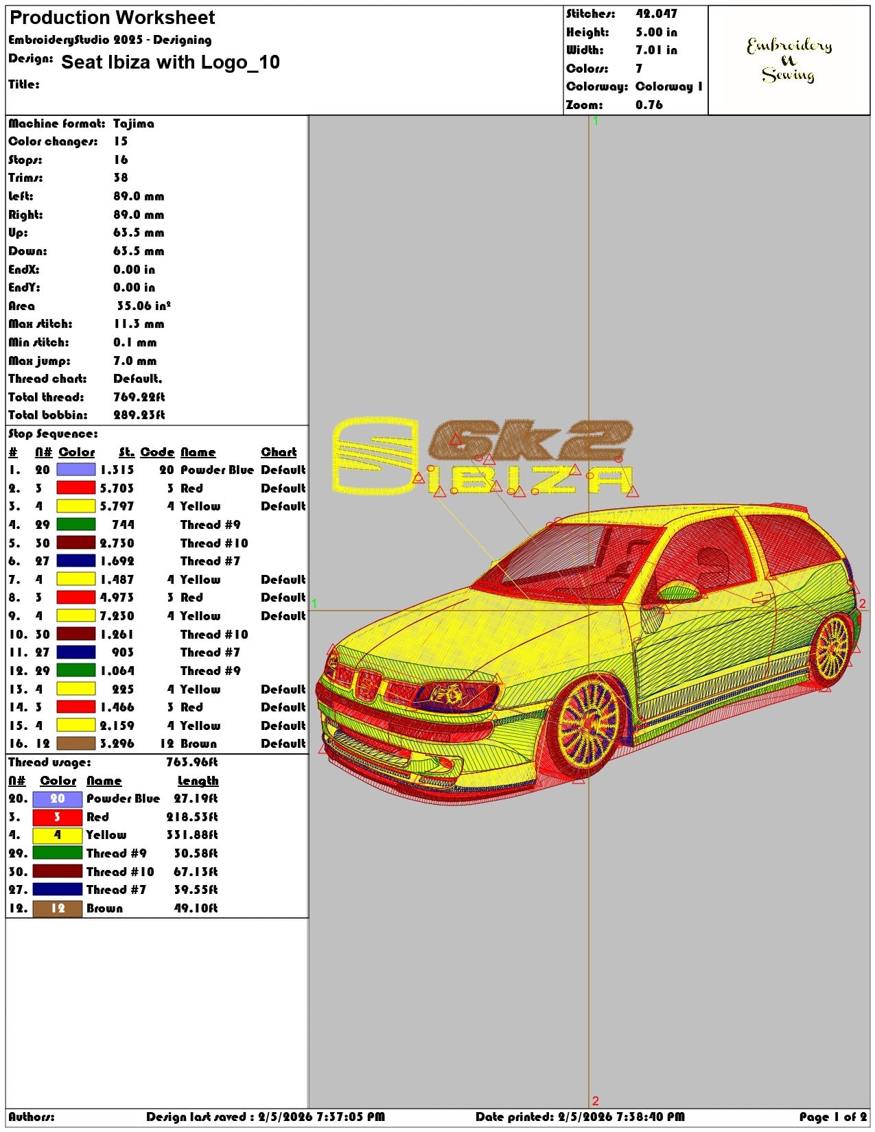 Seat Ibiza with Logo   - Elegant embroidery design file-instant download — view 3