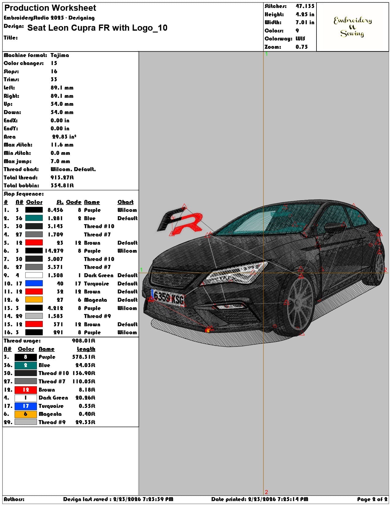 Seat Leon Cupra FR with Logo   - Elegant embroidery design file-instant download — view 4