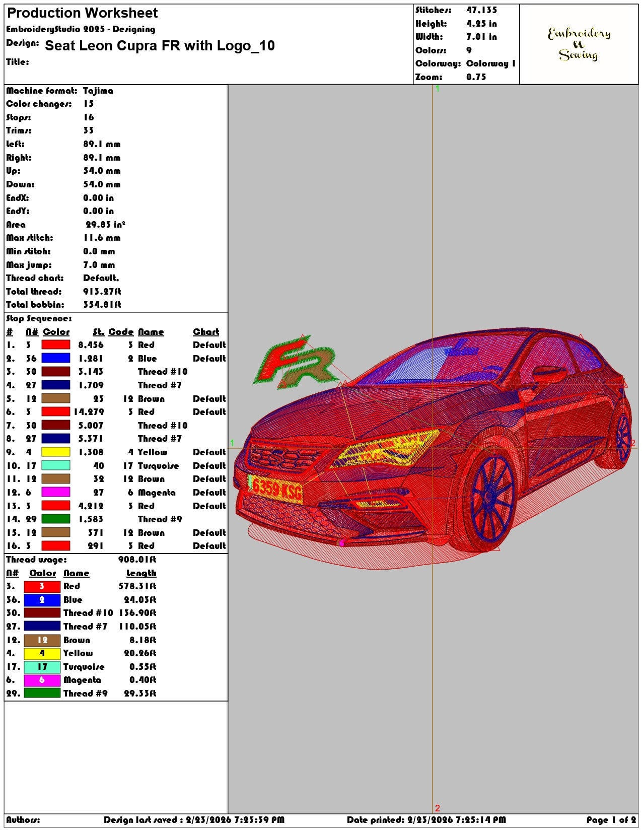 Seat Leon Cupra FR with Logo   - Elegant embroidery design file-instant download — view 3