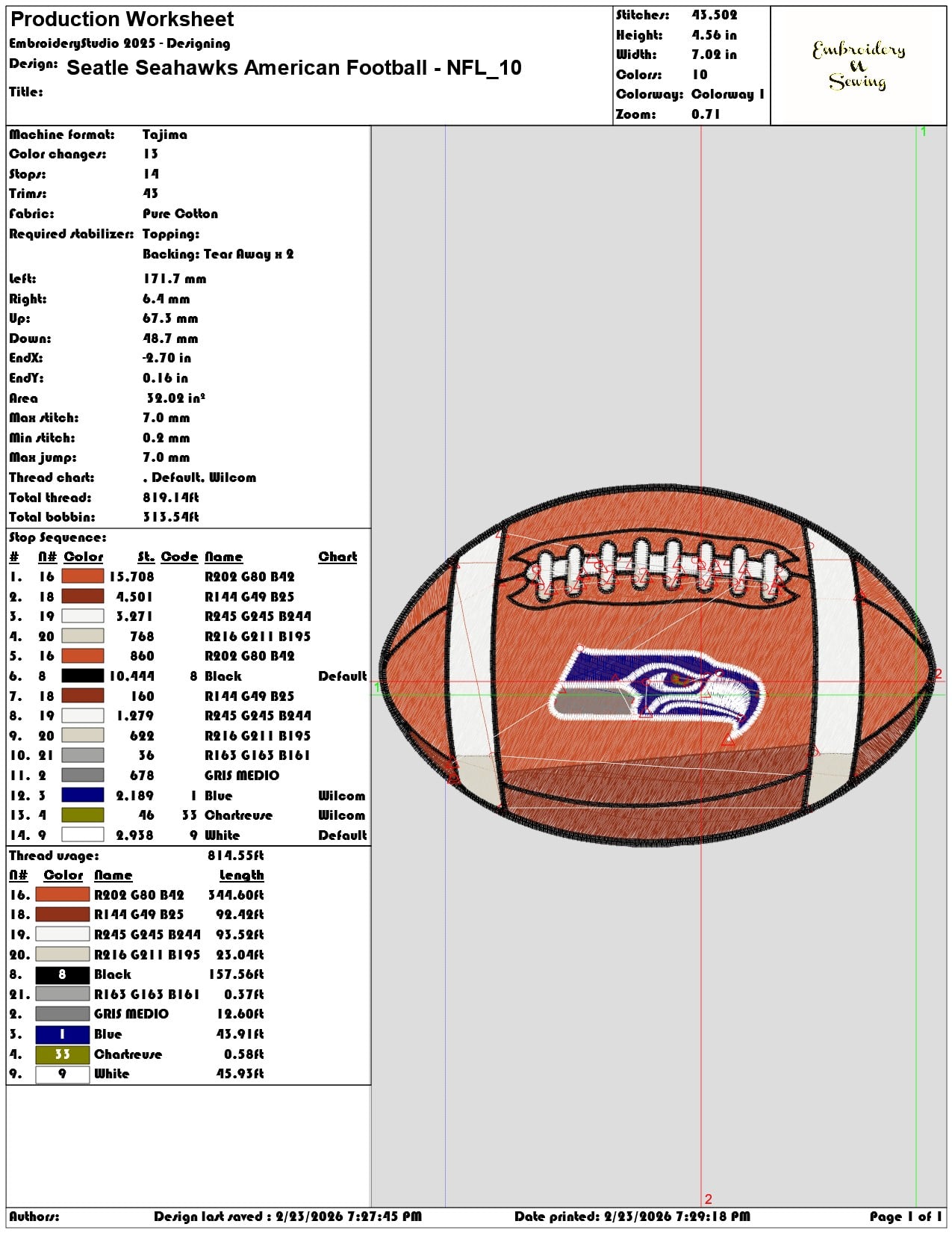 Seatle Seahawks American Football NFL   - Elegant embroidery design file-instant download — view 3