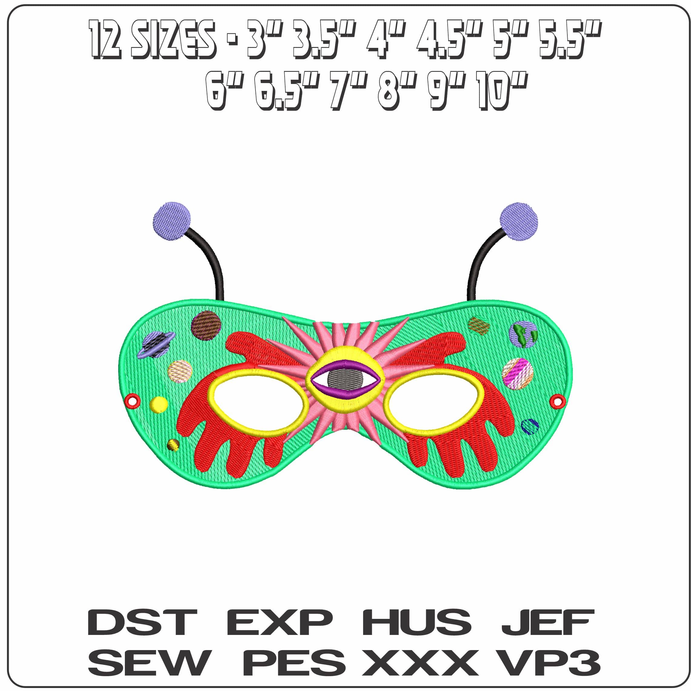 Seeing Eye Mask  - Elegant embroidery design file-instant download — view 2