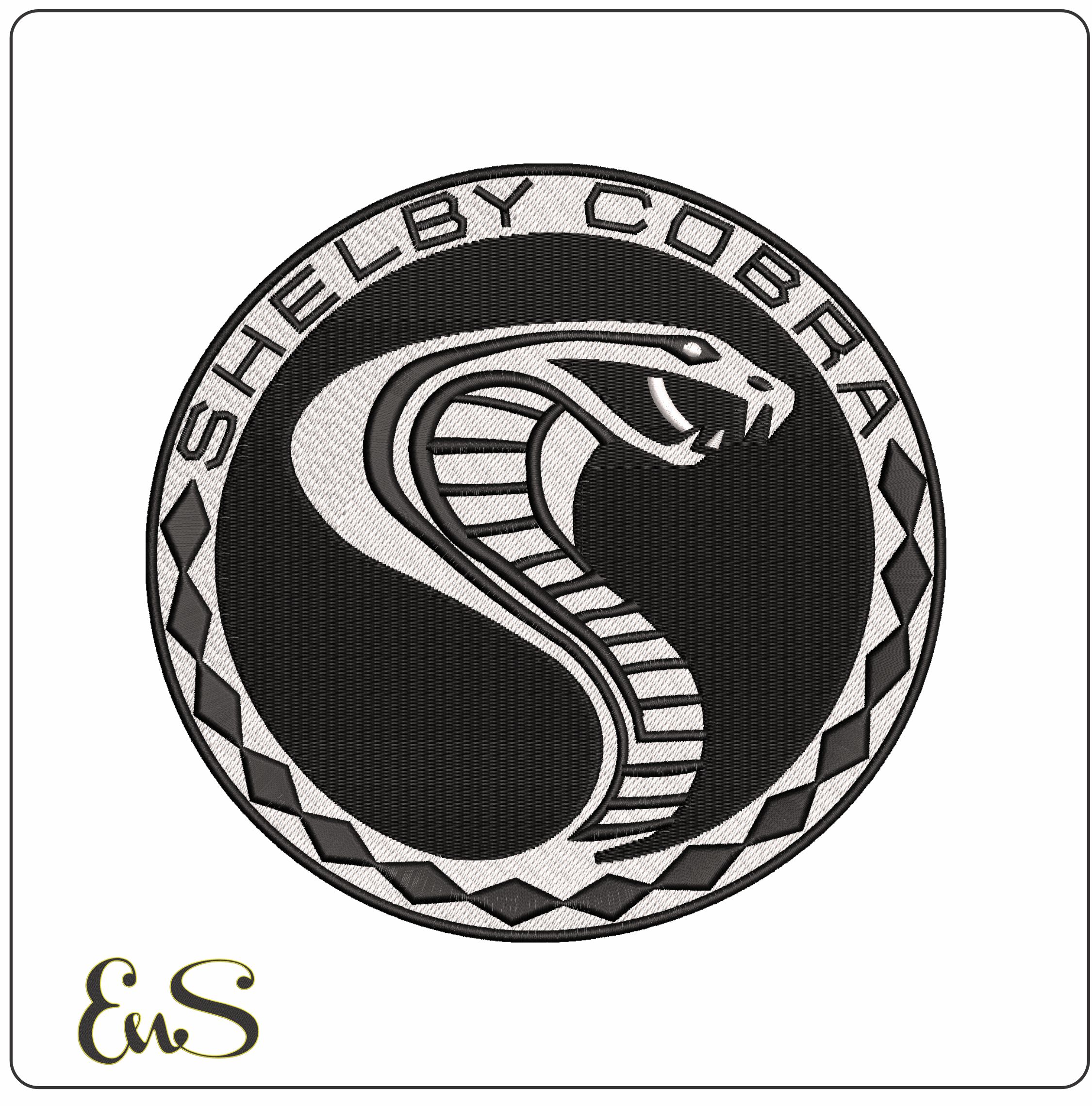 Shelby Cobra Logo Brand  - Elegant embroidery design file-instant download