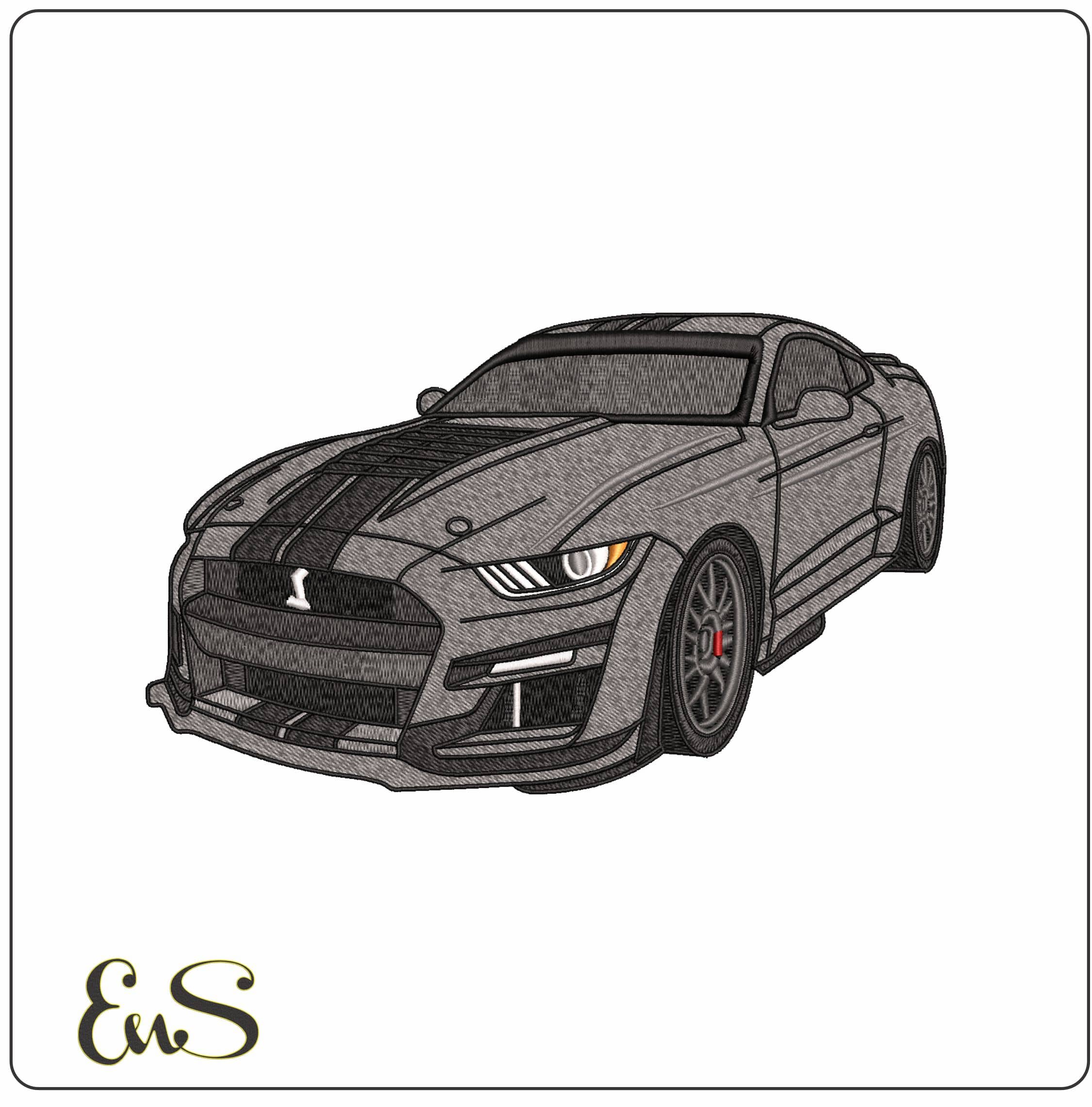 Shelby Mustang  - Elegant embroidery design file-instant download