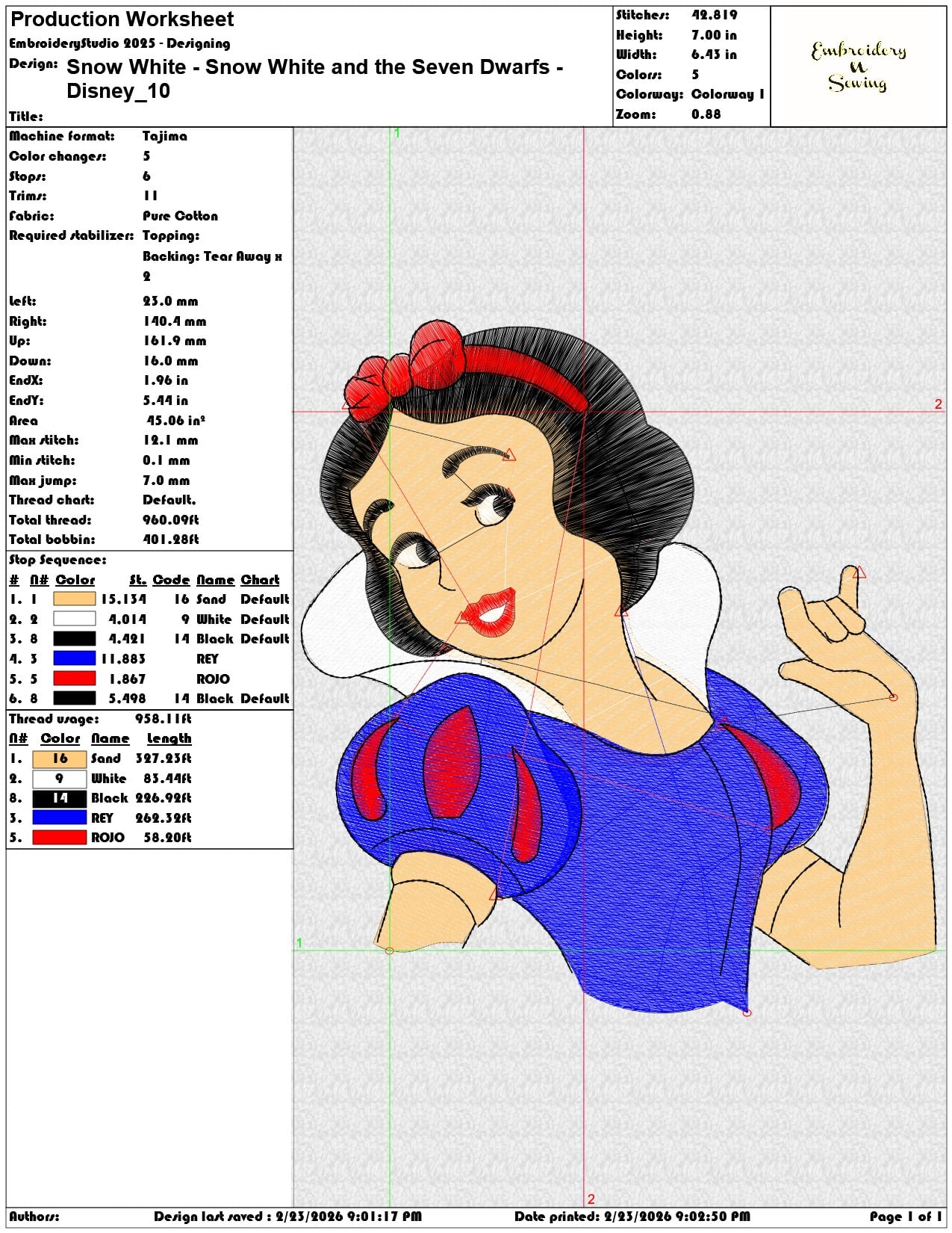 Snow White Snow White and the Seven Dwarfs Disney  - Elegant embroidery design file-instant download — view 3