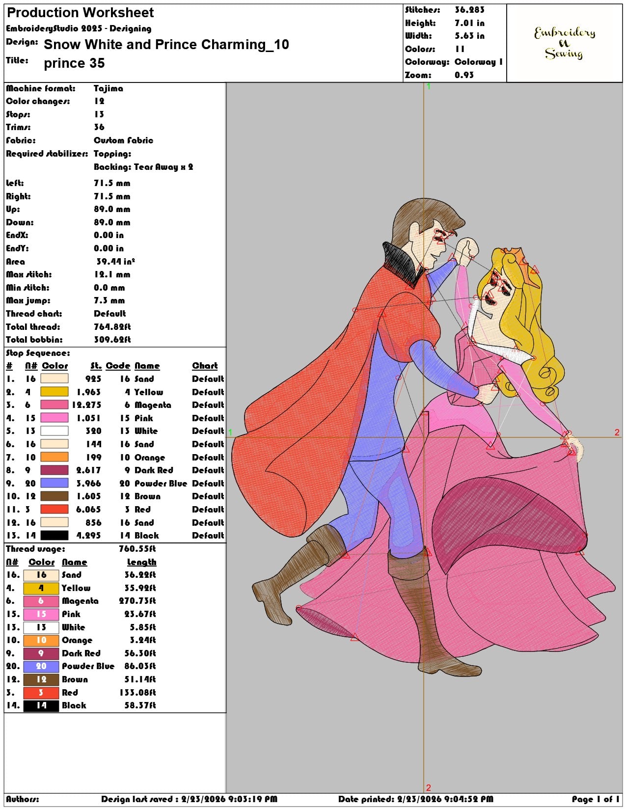 Snow White and Prince Charming  - Elegant embroidery design file-instant download — view 3