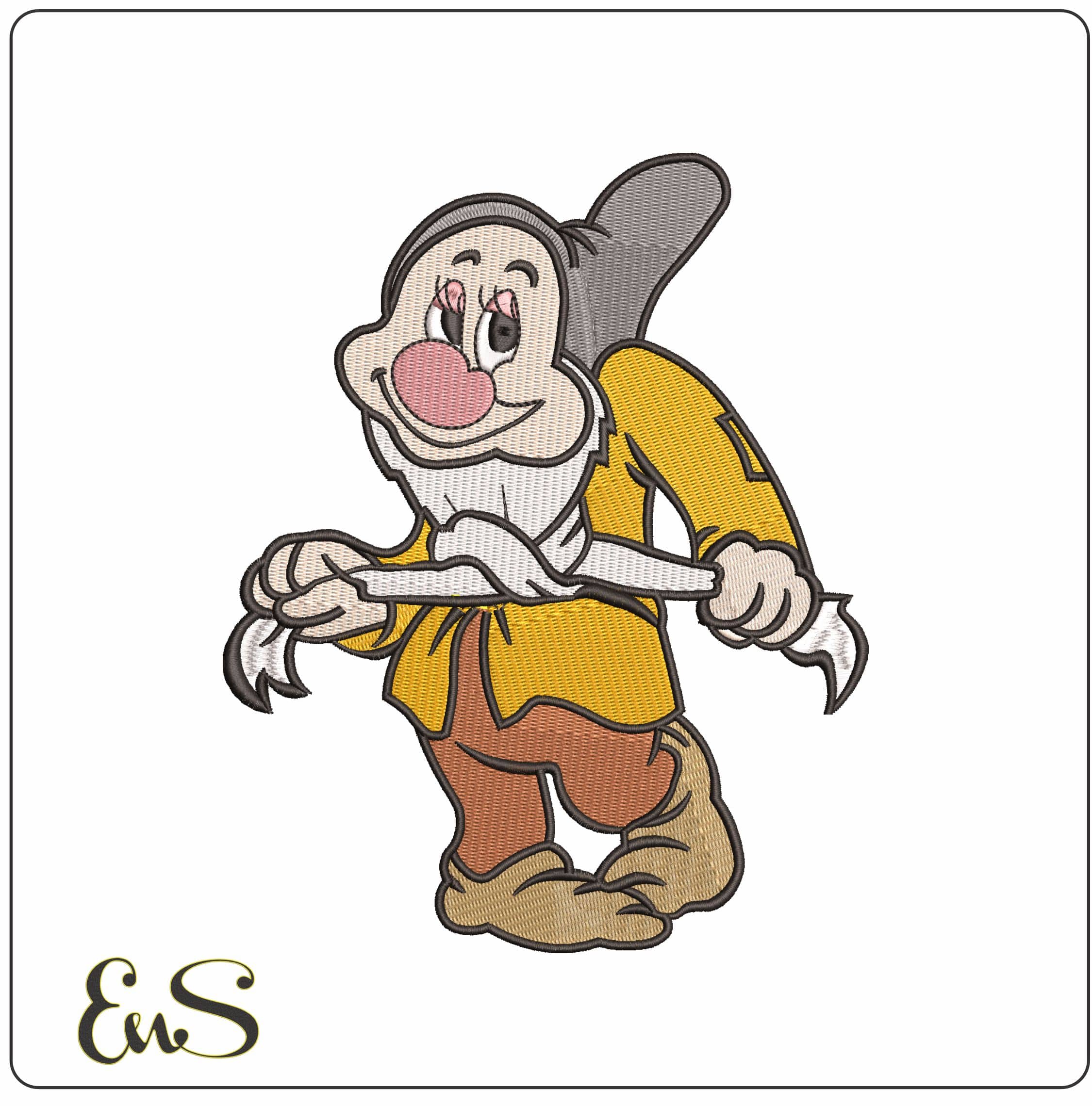 Snow White Bashfull  - Elegant embroidery design file-instant download