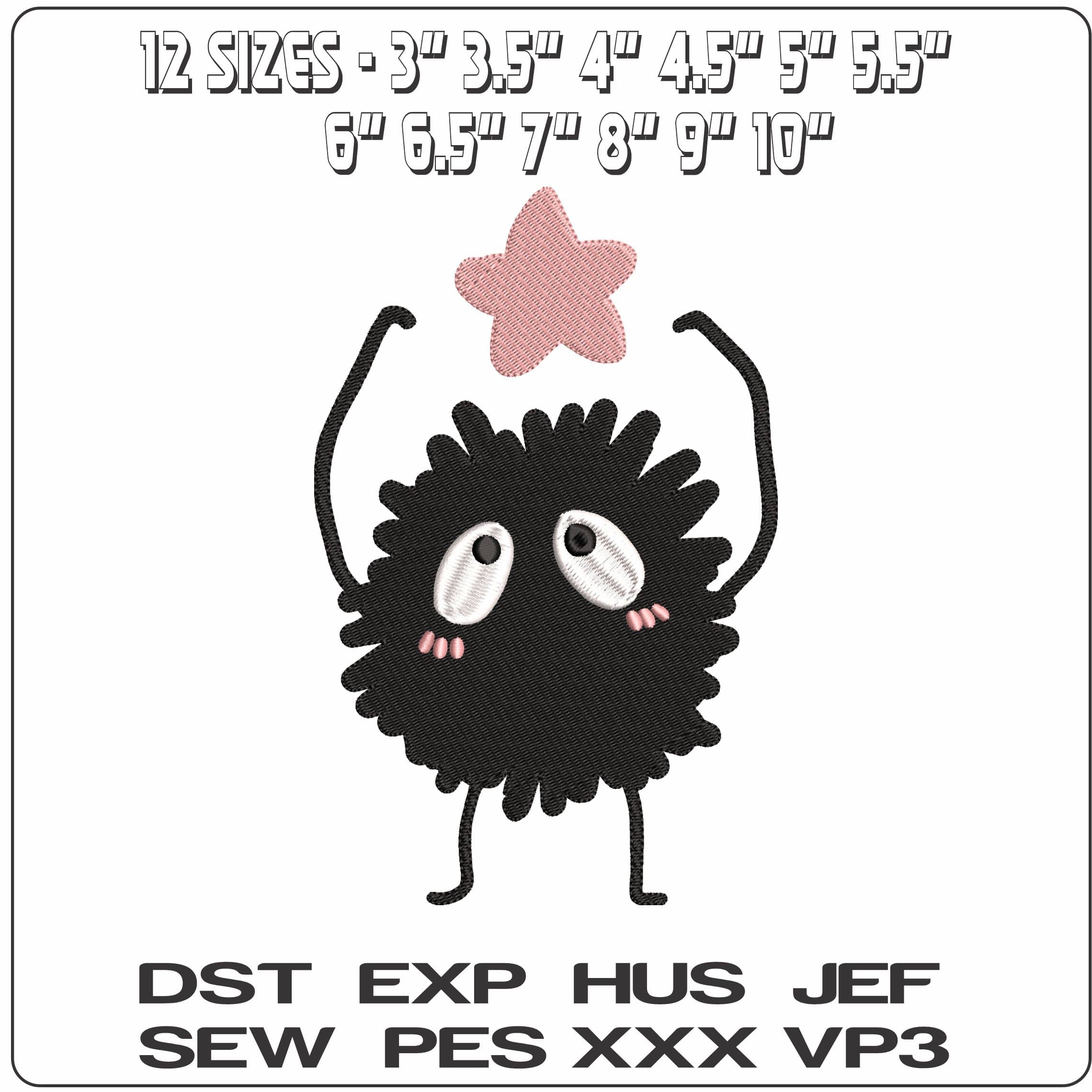 Soot Sprite My Neighbor Totoro Anime  - Elegant embroidery design file-instant download — view 2