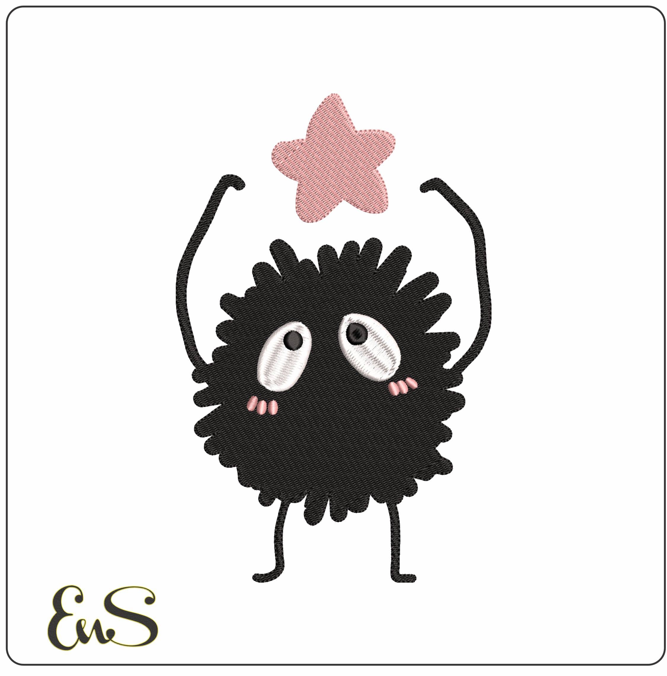 Soot Sprite My Neighbor Totoro Anime  - Elegant embroidery design file-instant download