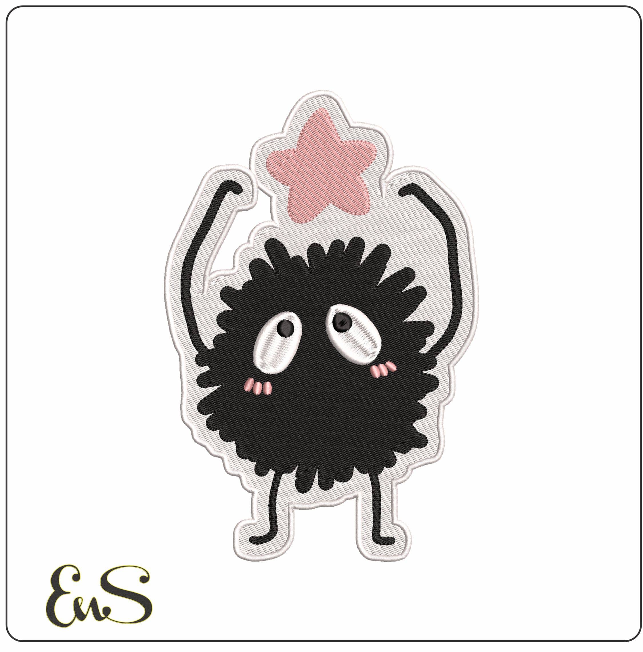 Soot Sprite outline My Neighbor Totoro Anime  - Elegant embroidery design file-instant download
