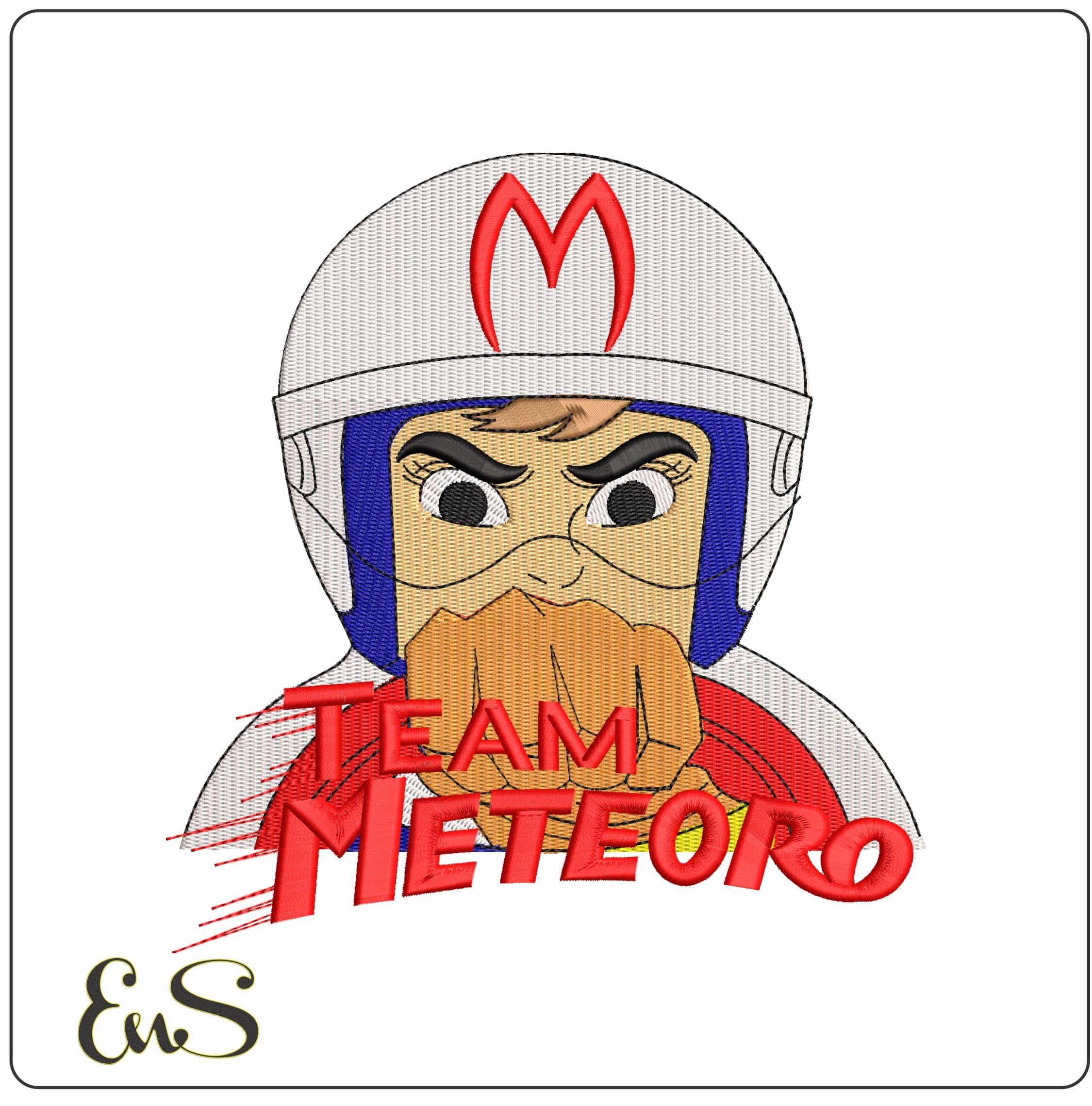 Speed Racer Team Meteoro Mach GoGoGo Anime  - Elegant embroidery design file-instant download