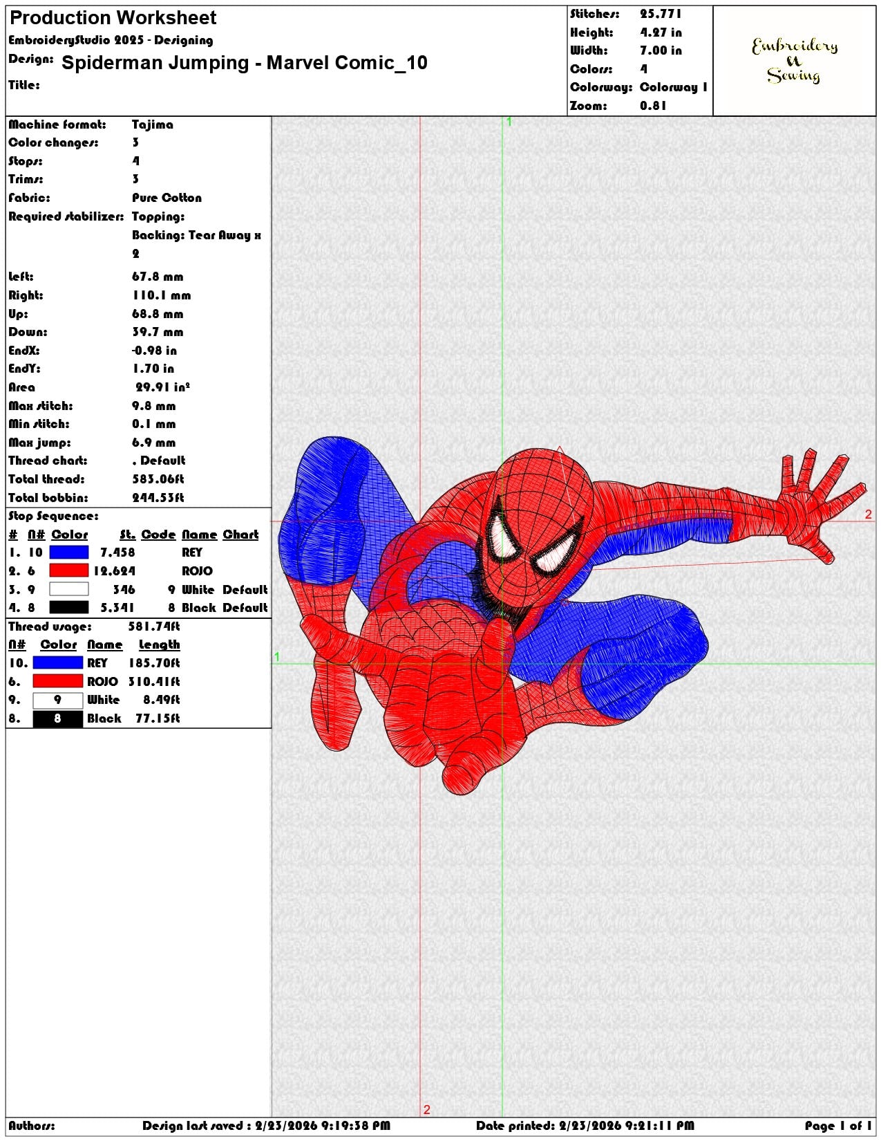 Spiderman Jumping Marvel Comic  - Elegant embroidery design file-instant download — view 3