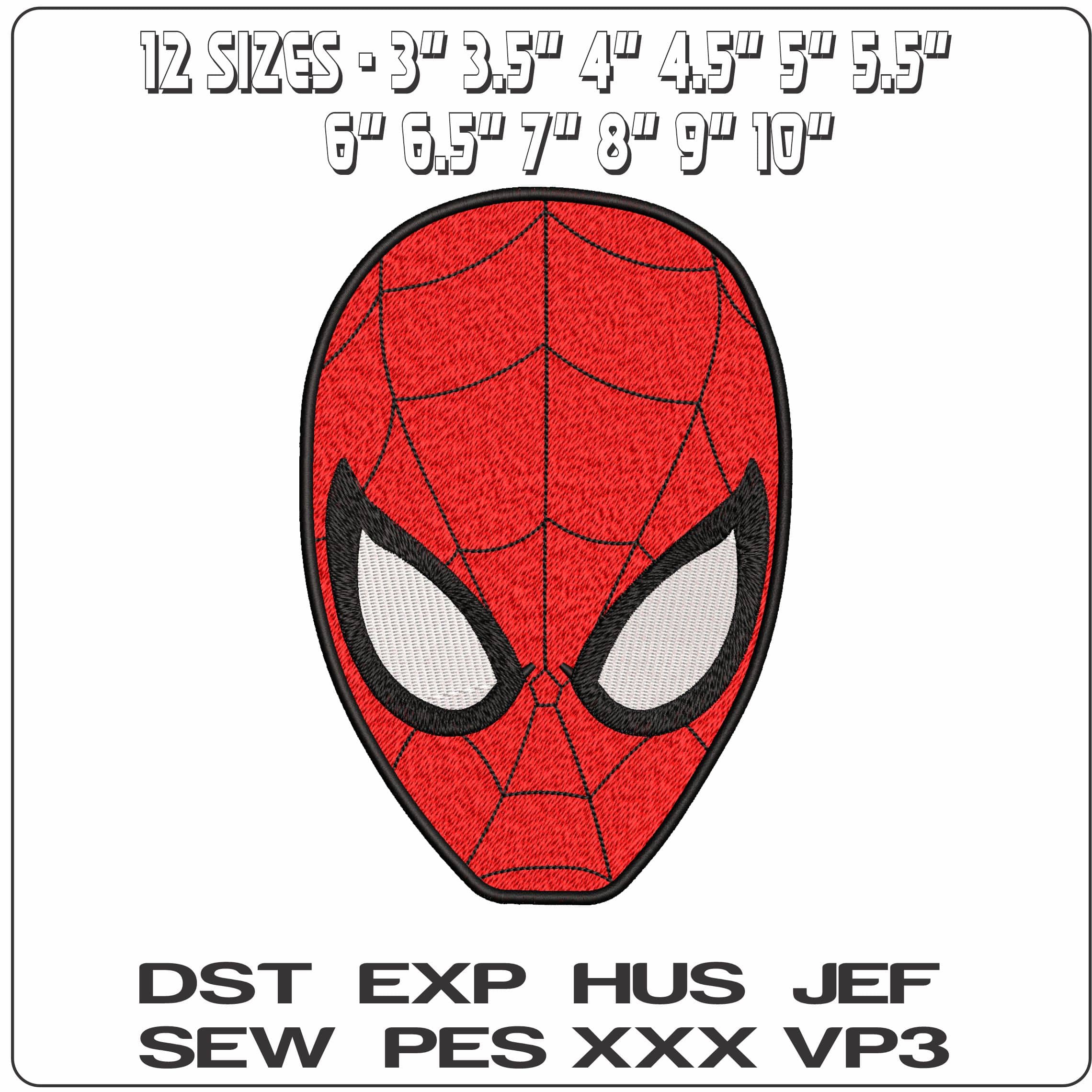 Spiderman Mask  - Elegant embroidery design file-instant download — view 2