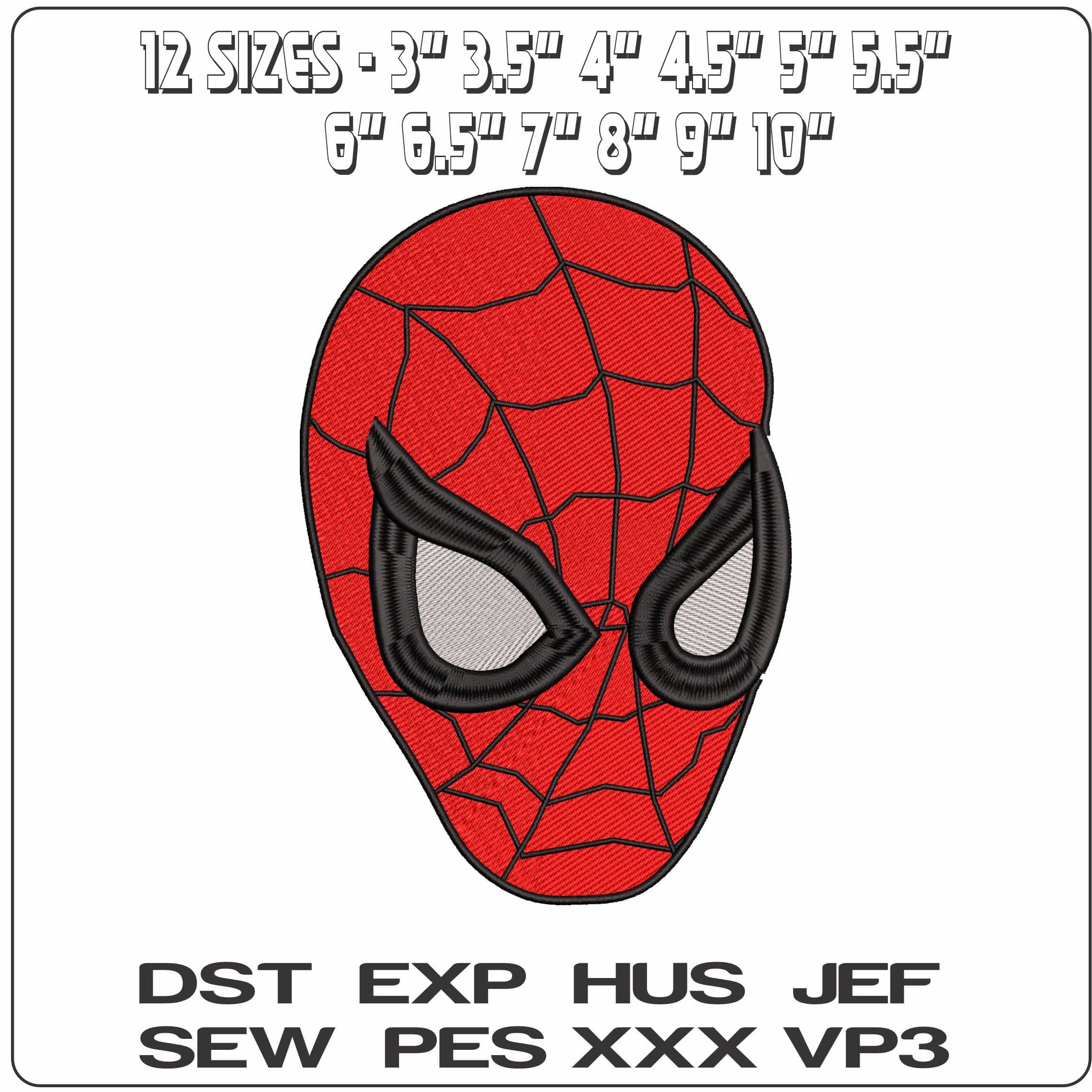 Spiderman Mask side  - Elegant embroidery design file-instant download — view 2