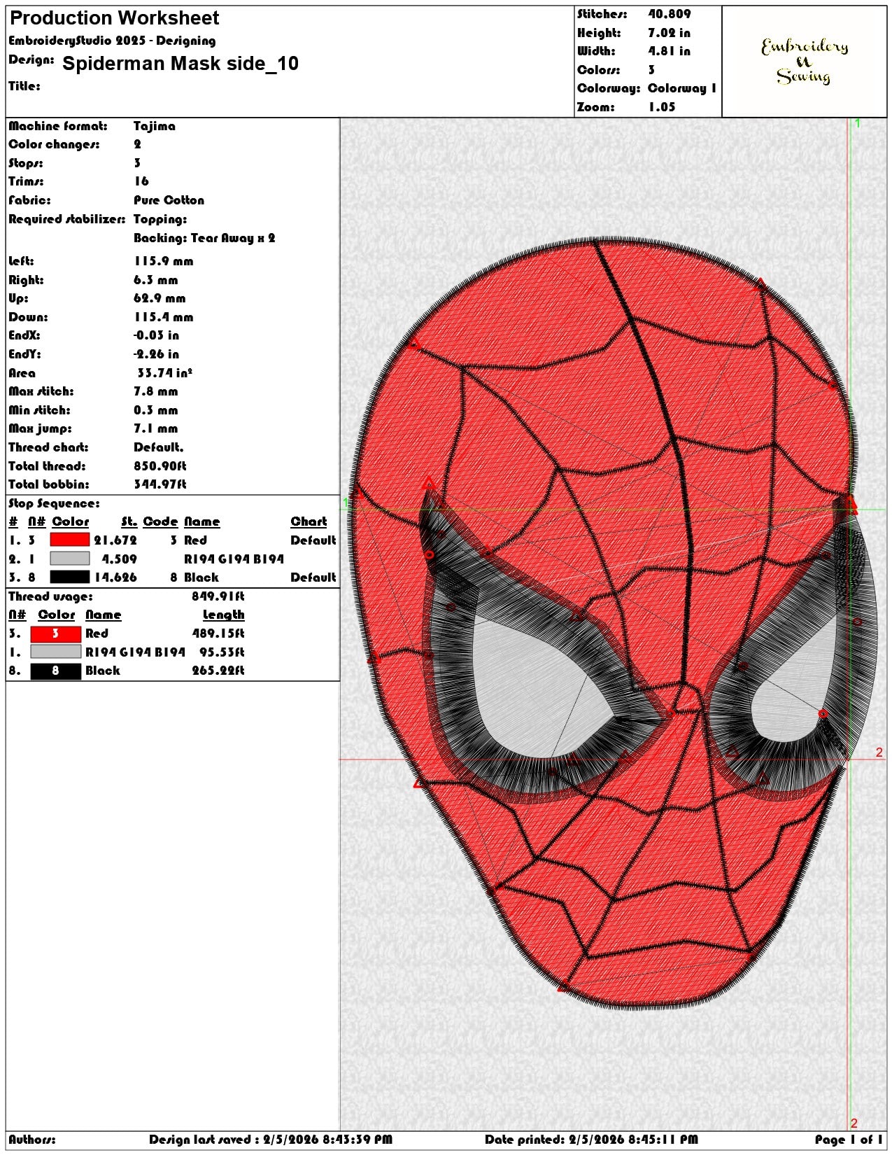 Spiderman Mask side  - Elegant embroidery design file-instant download — view 3