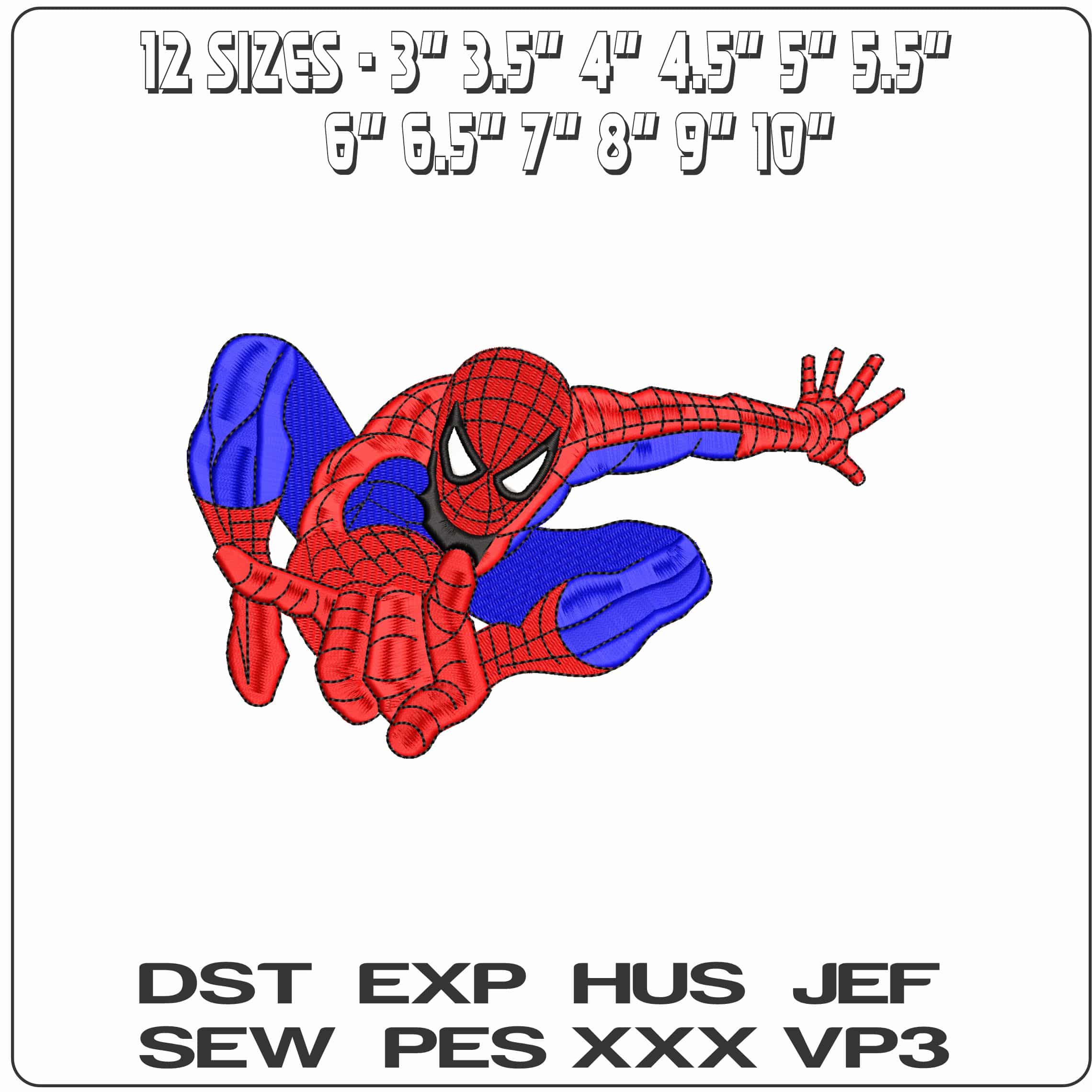 Spiderman ready to fire Web  - Elegant embroidery design file-instant download — view 2