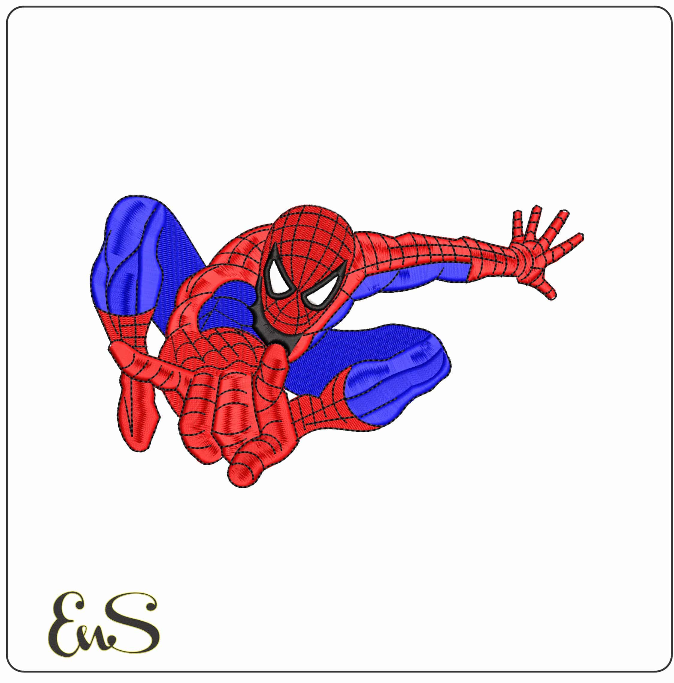 Spiderman ready to fire Web  - Elegant embroidery design file-instant download