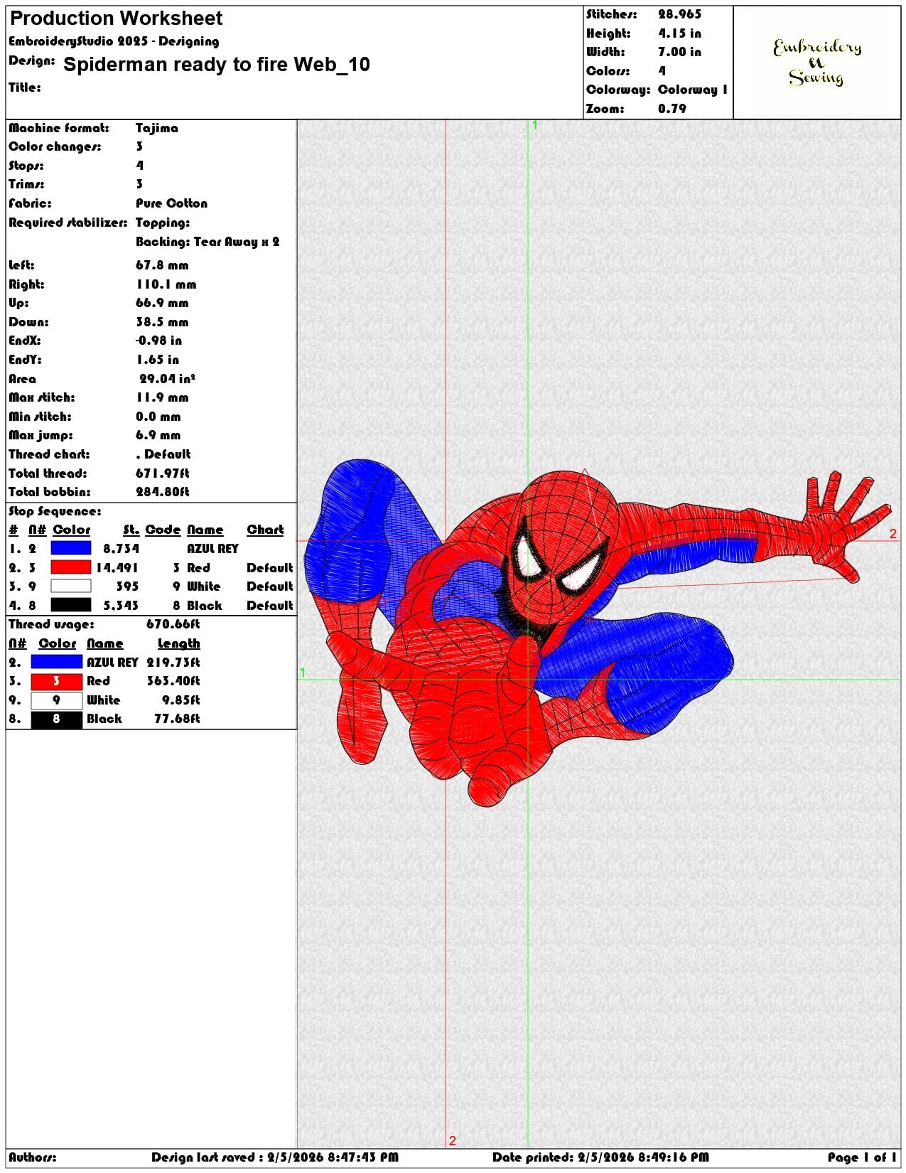 Spiderman ready to fire Web  - Elegant embroidery design file-instant download — view 3