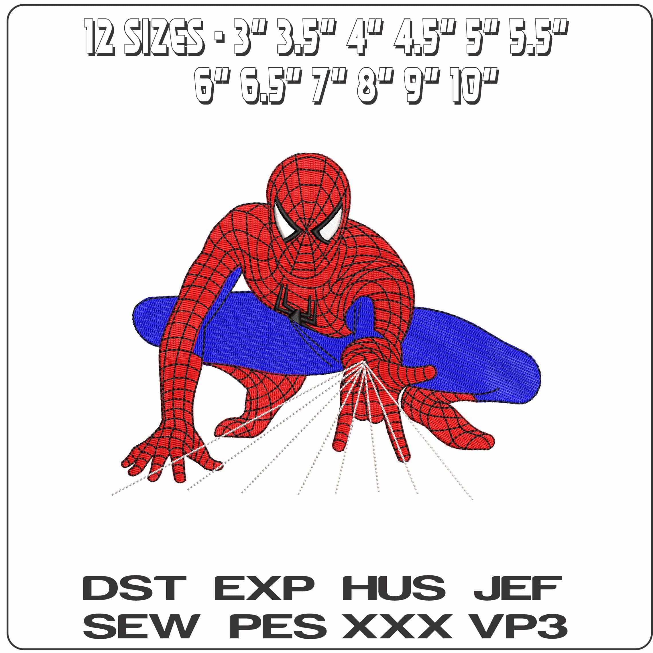 Spiderman Web Shooting Marvel Comic  - Elegant embroidery design file-instant download — view 2