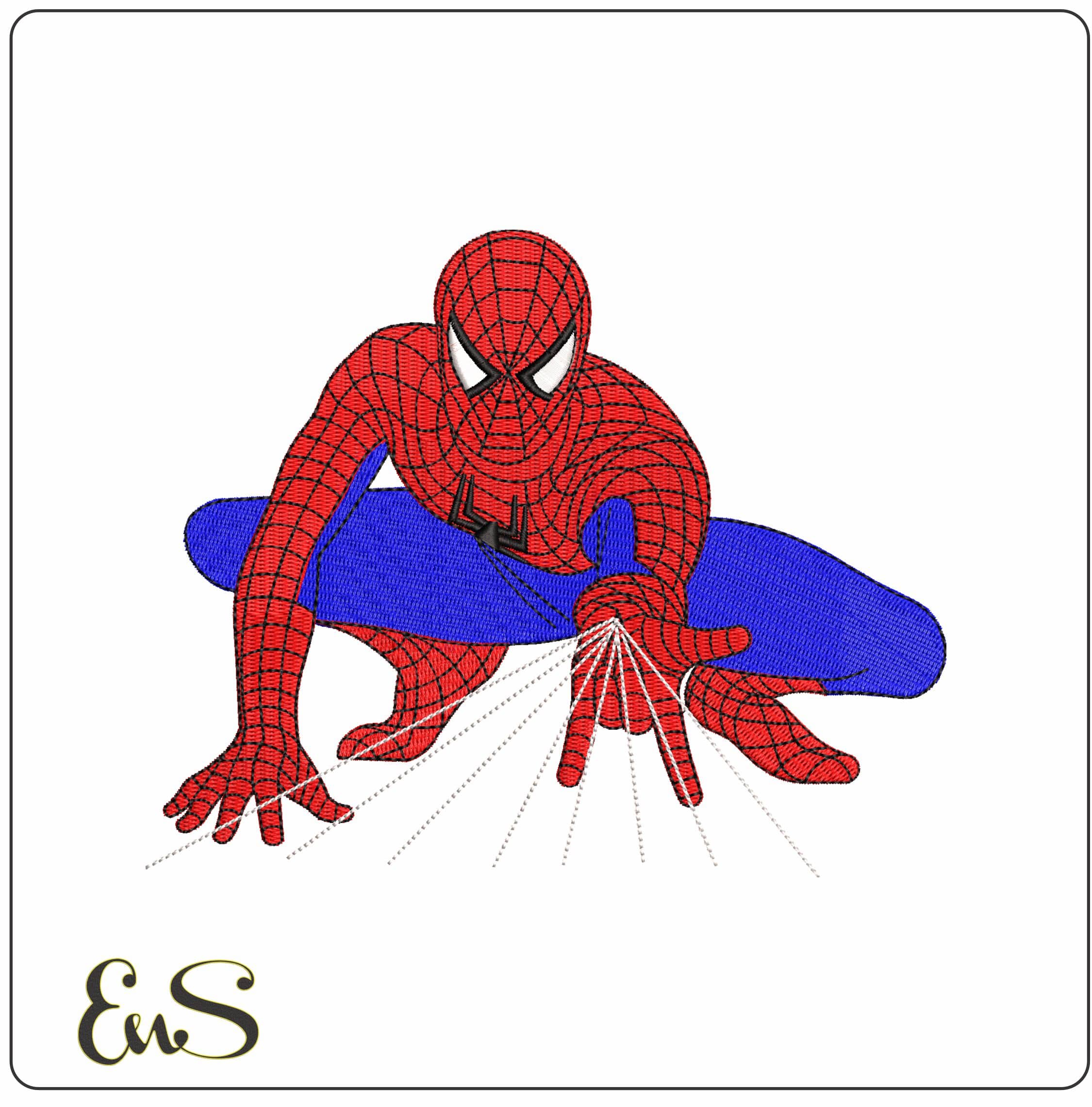 Spiderman Web Shooting Marvel Comic  - Elegant embroidery design file-instant download