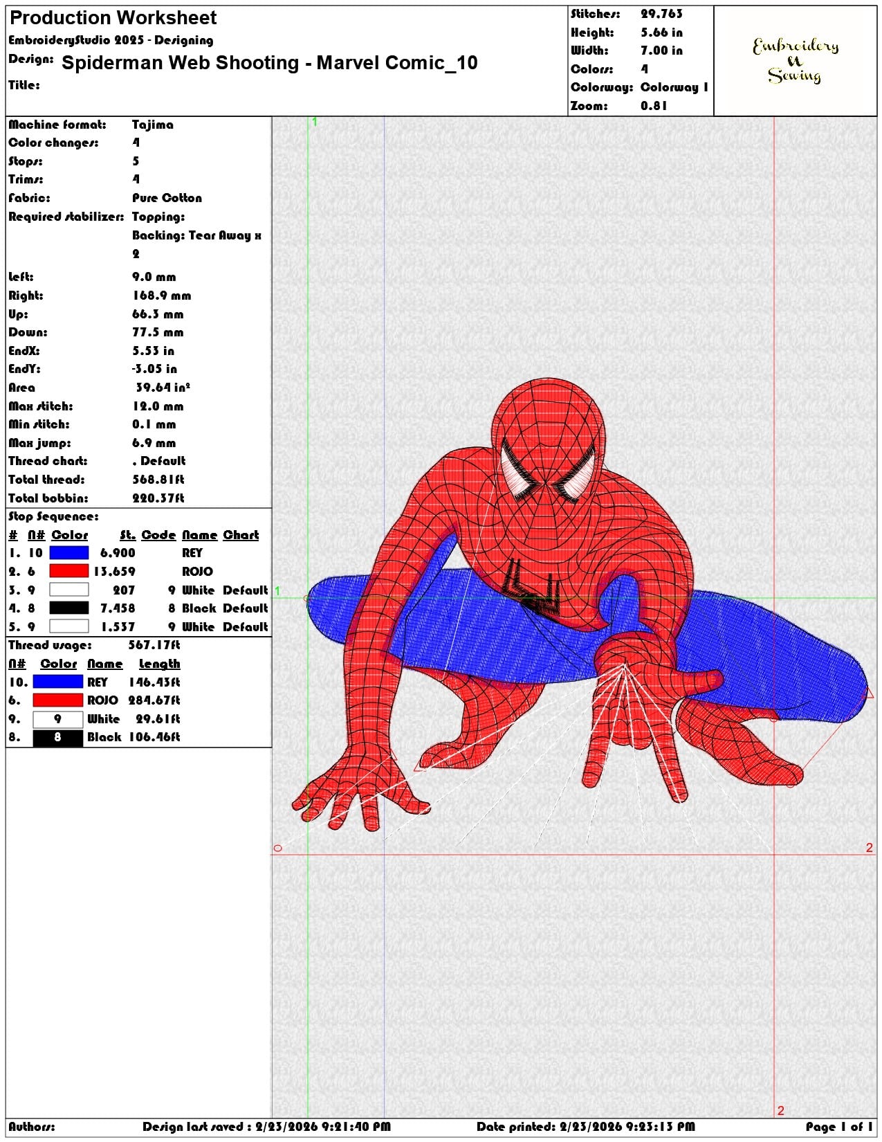 Spiderman Web Shooting Marvel Comic  - Elegant embroidery design file-instant download — view 3