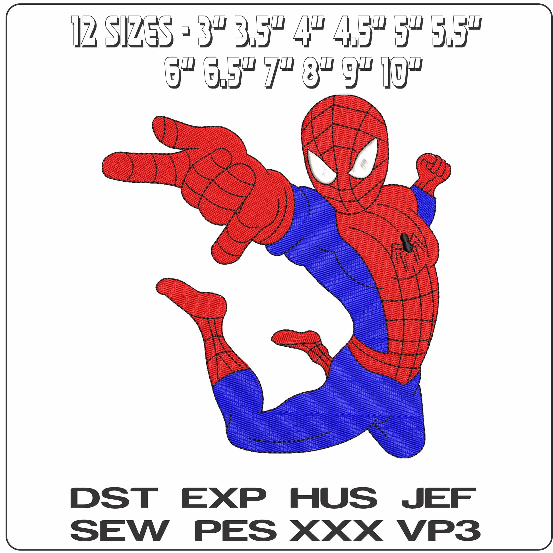 Spiderman Web Swinging Marvel Comic  - Elegant embroidery design file-instant download — view 2