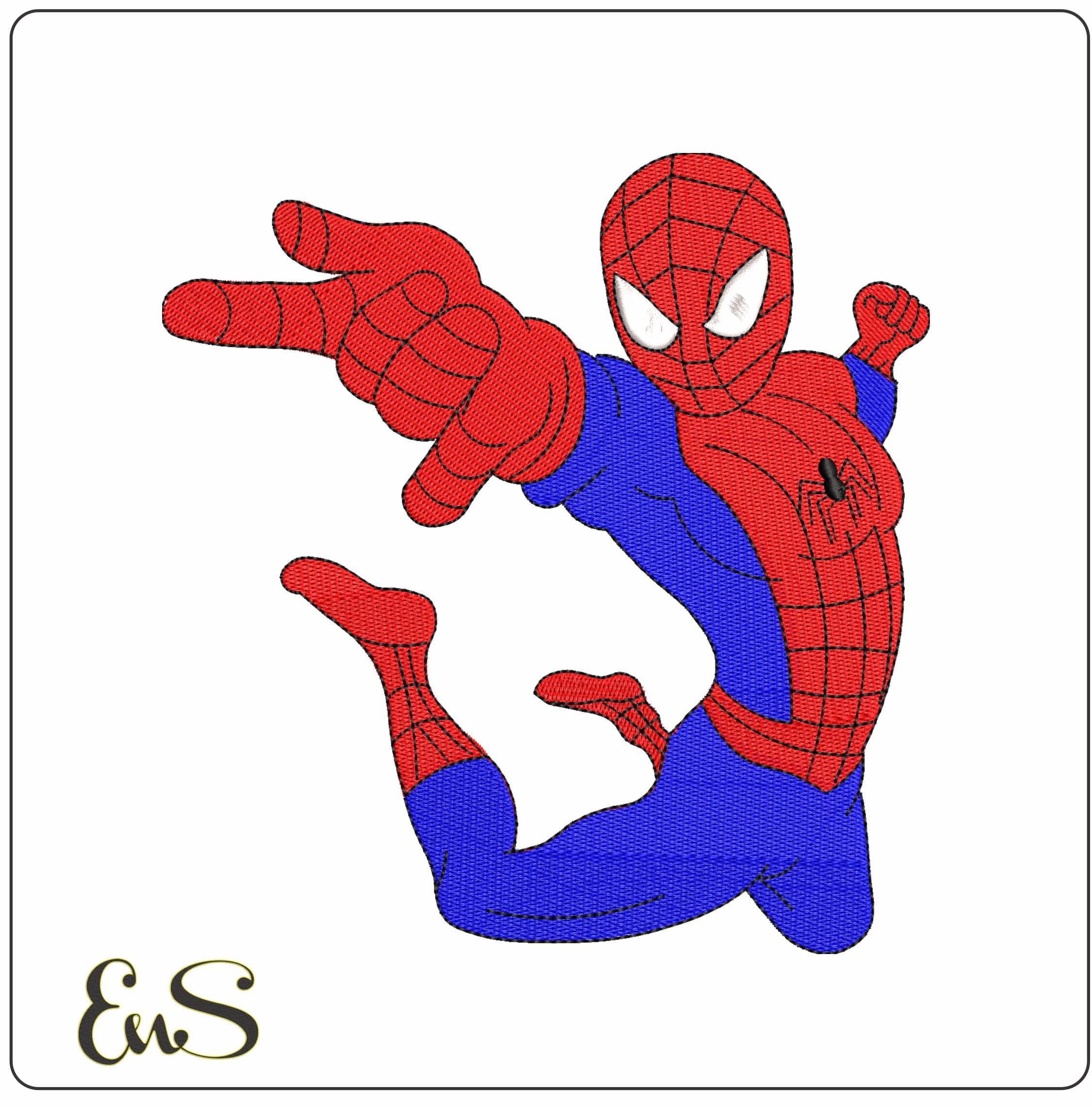 Spiderman Web Swinging Marvel Comic  - Elegant embroidery design file-instant download