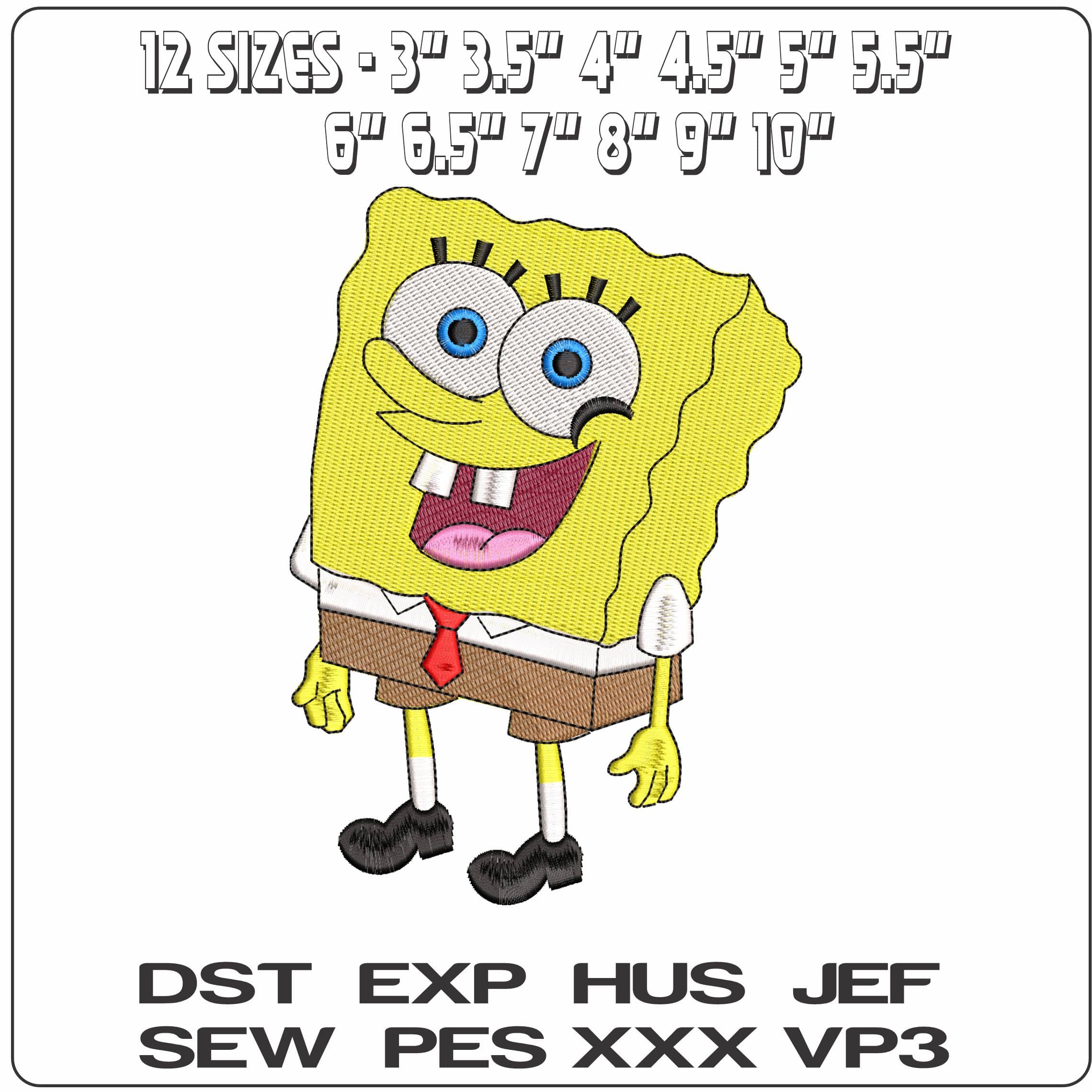 Spongebob Spongebob Square Pants Cartoon  - Elegant embroidery design file-instant download — view 2