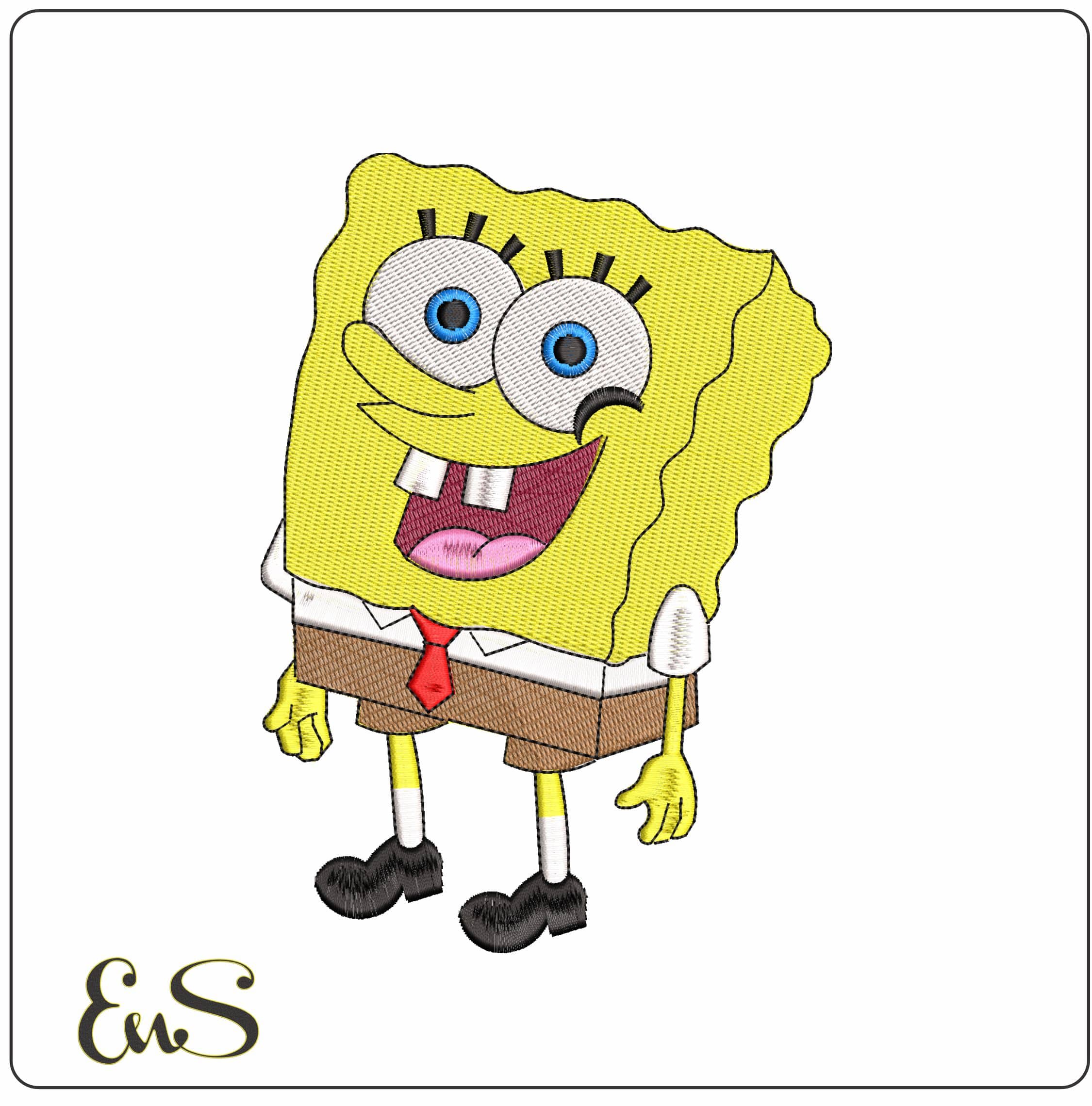 Spongebob Spongebob Square Pants Cartoon  - Elegant embroidery design file-instant download