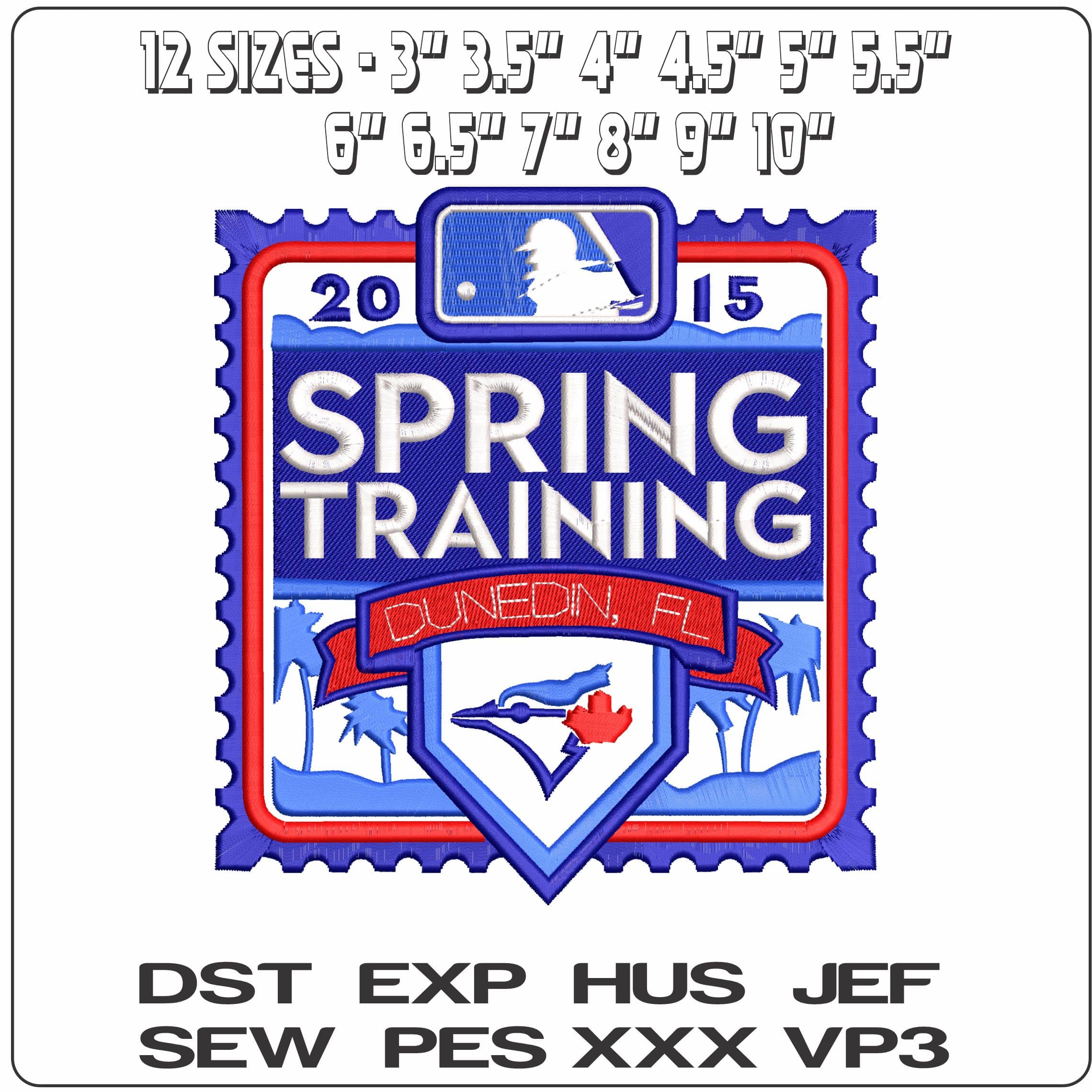 SPRING TRAINIG 2015  - Elegant embroidery design file-instant download — view 2