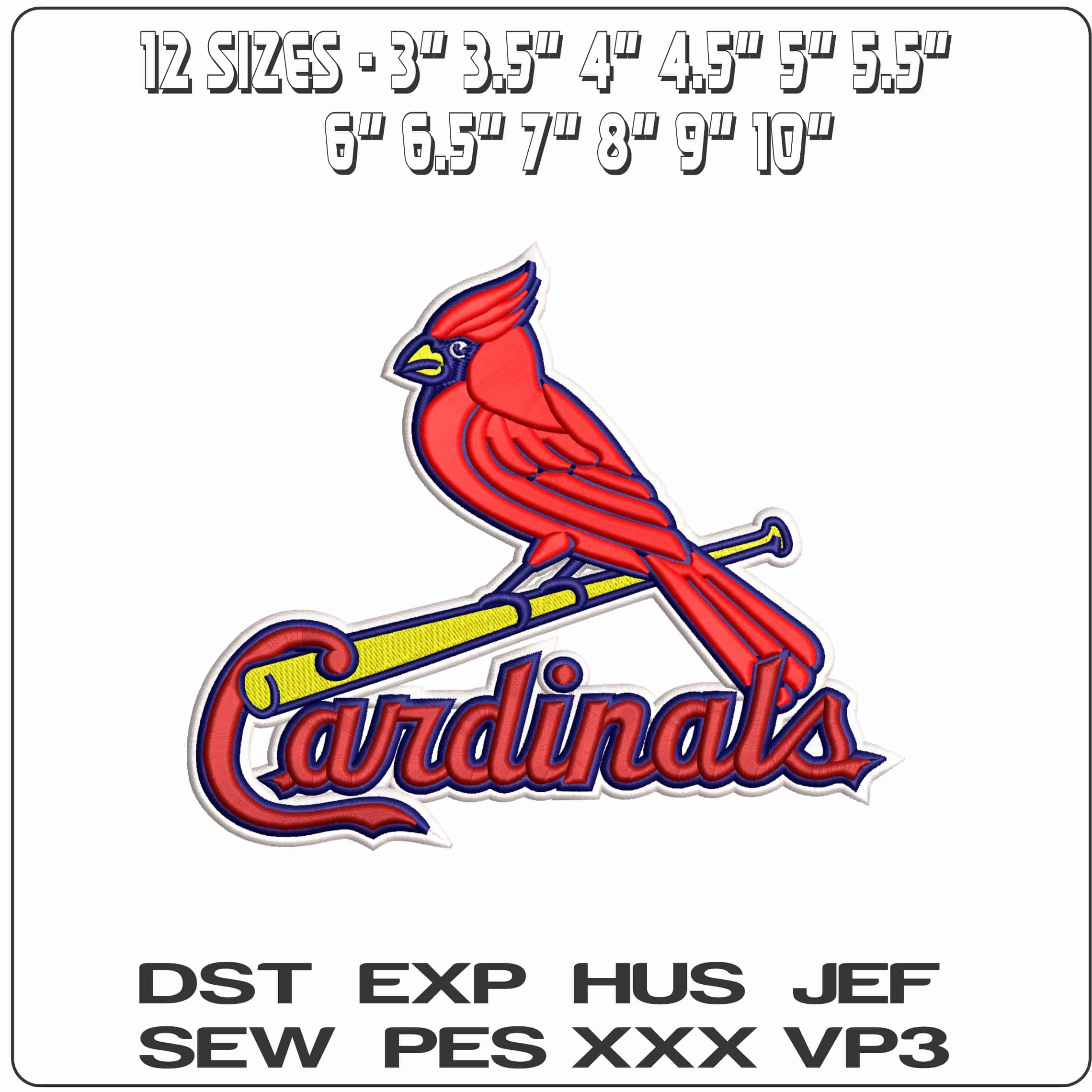 St Louis Cardinals MLB  - Elegant embroidery design file-instant download — view 2