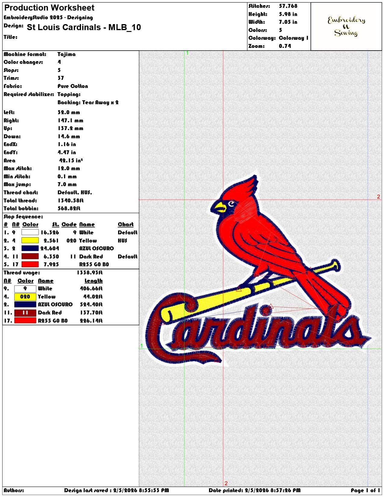 St Louis Cardinals MLB  - Elegant embroidery design file-instant download — view 3
