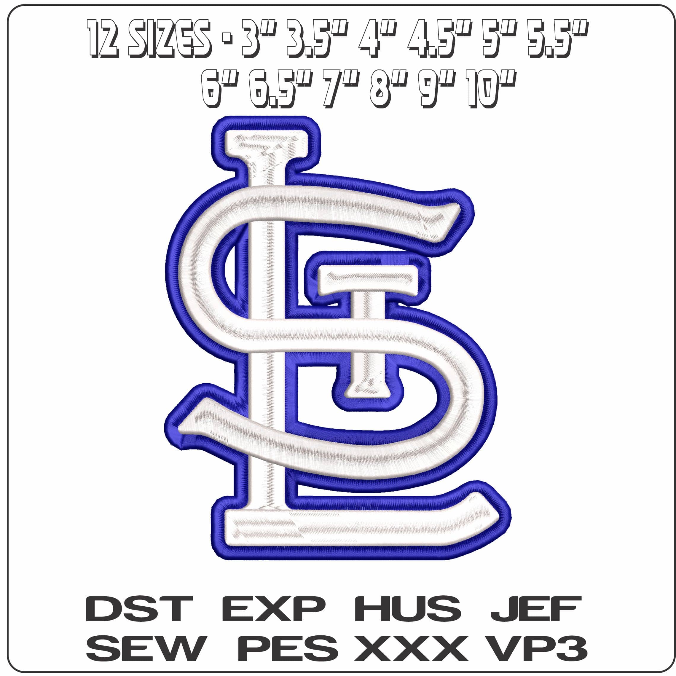 St Louis Cardinals 3d  - Elegant embroidery design file-instant download — view 2
