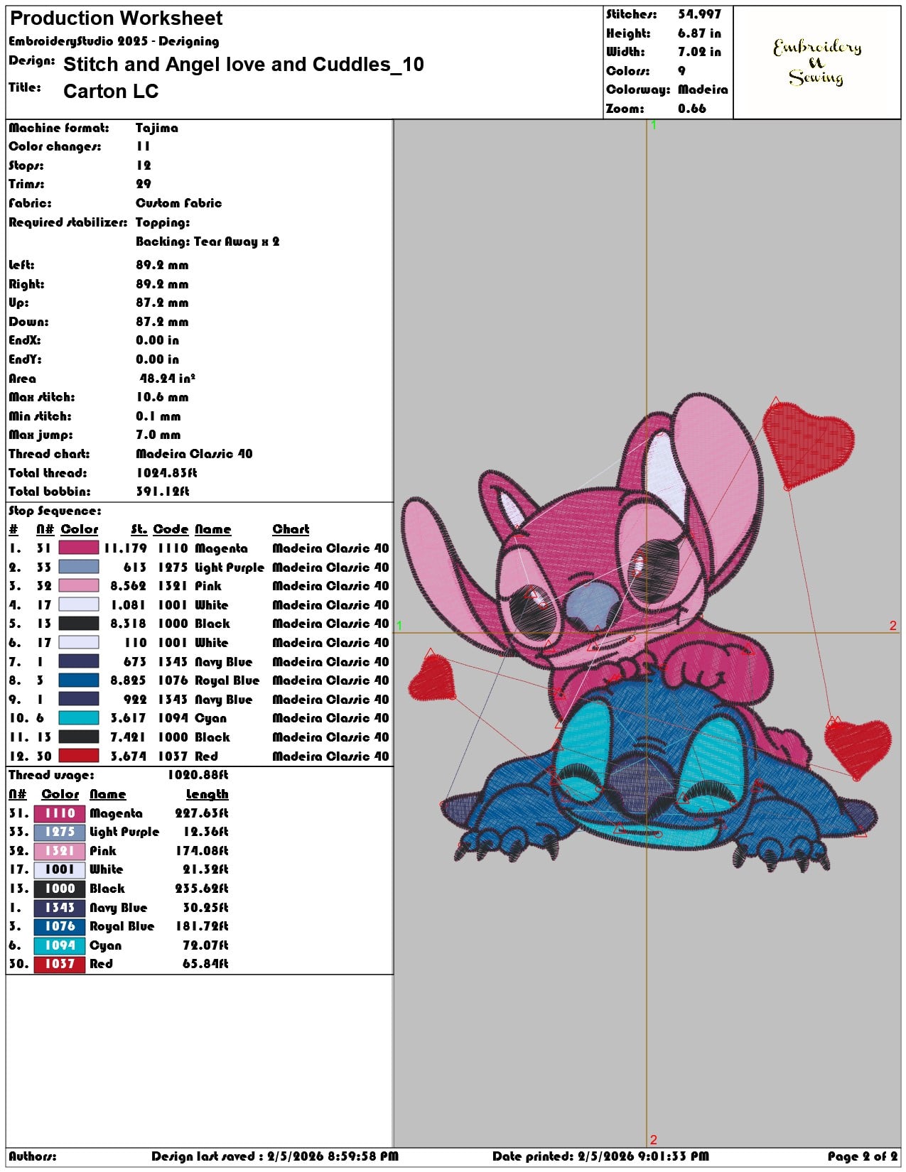 Stitch and Angel love and Cuddles  - Elegant embroidery design file-instant download — view 4