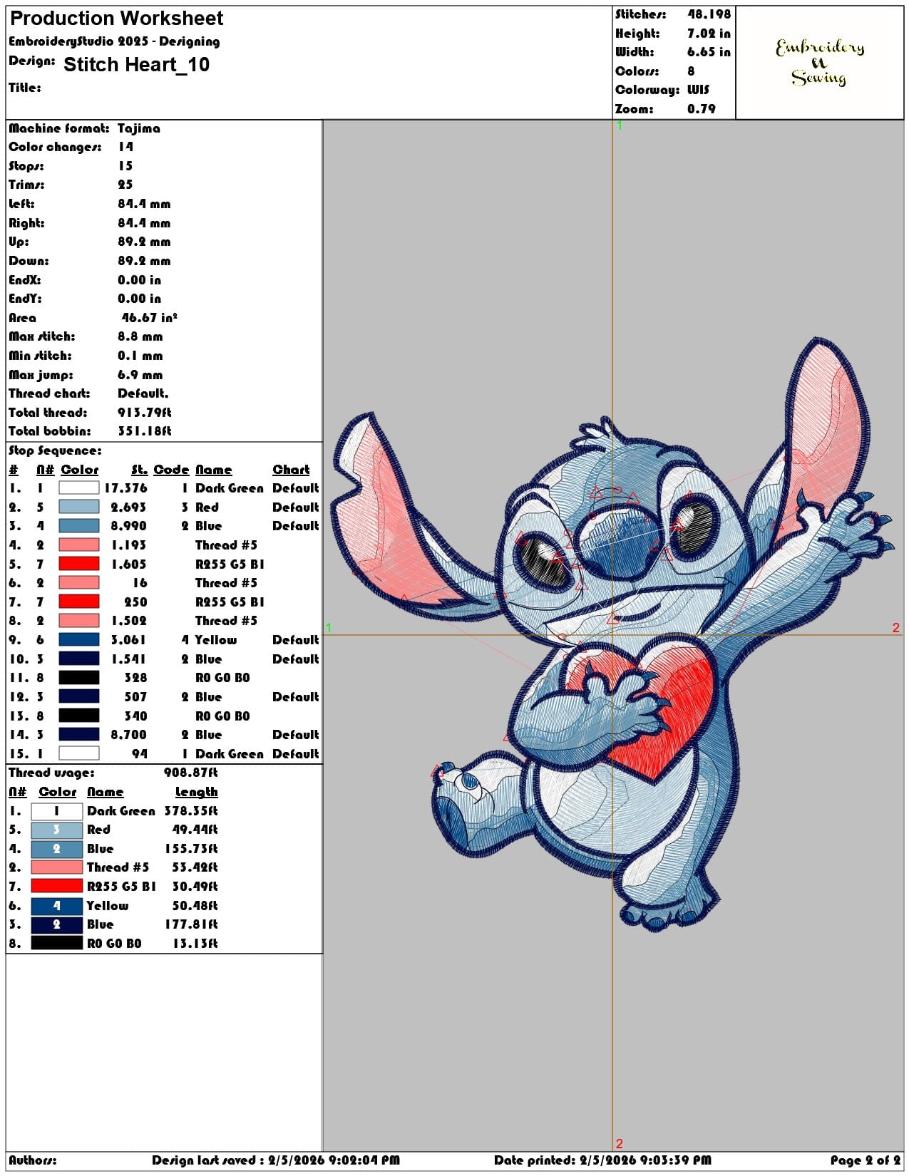 Stitch Heart  - Elegant embroidery design file-instant download — view 4