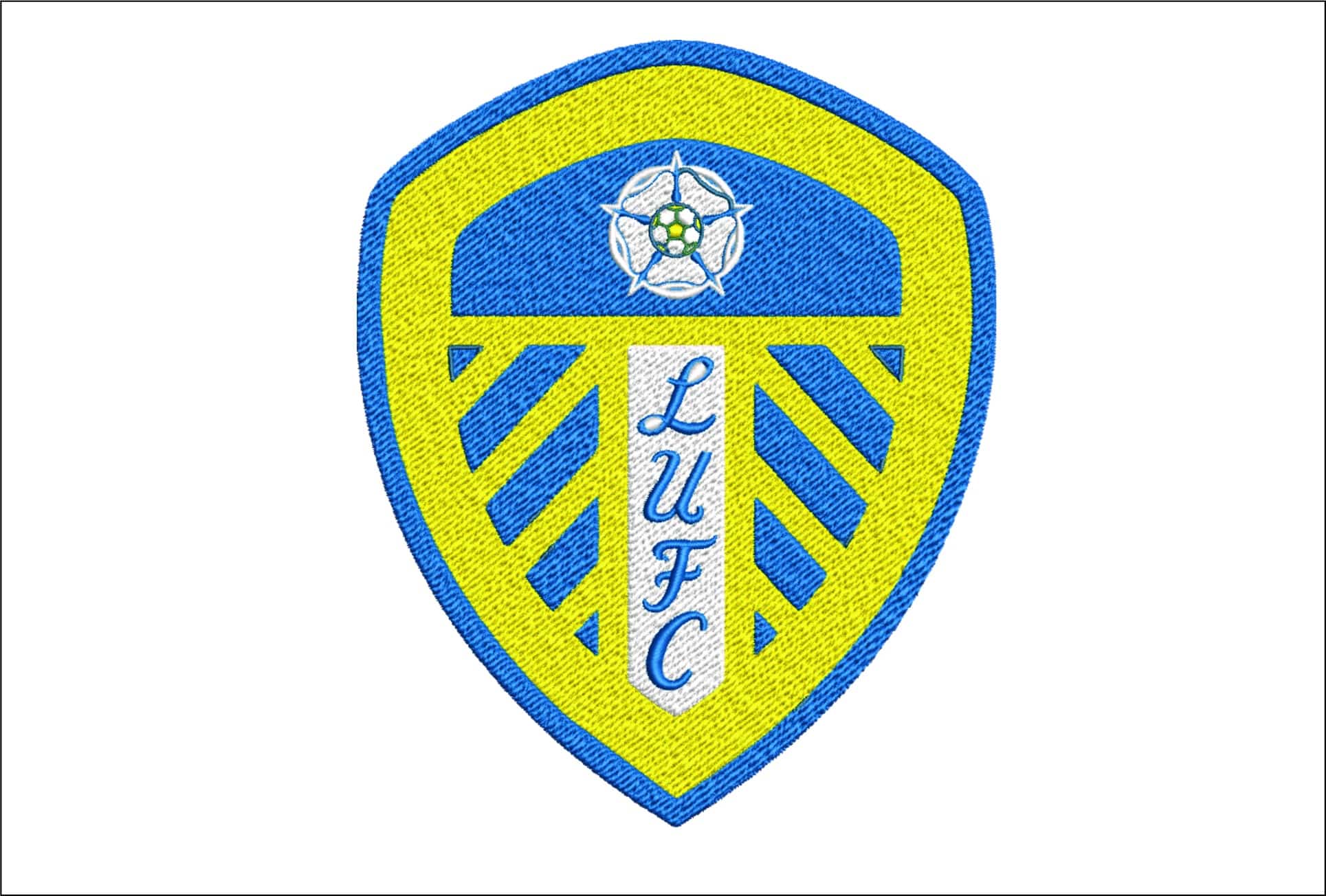 Leeds United embroidery design - Elland Road, English Premier league design machine pattern embroidery file instant download in a frame