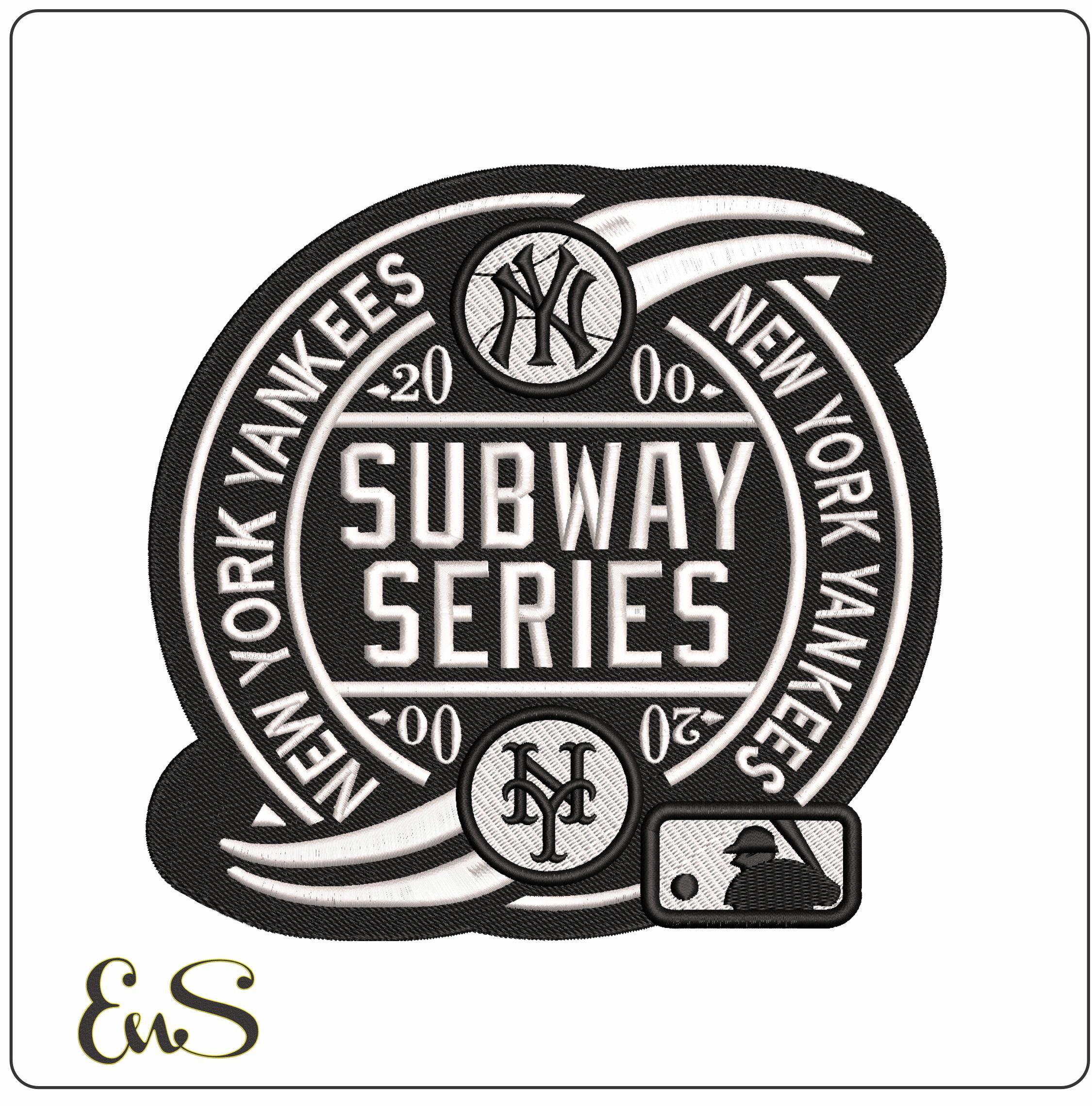 Subway Series 2000 YANKEES MLB  - Elegant embroidery design file-instant download
