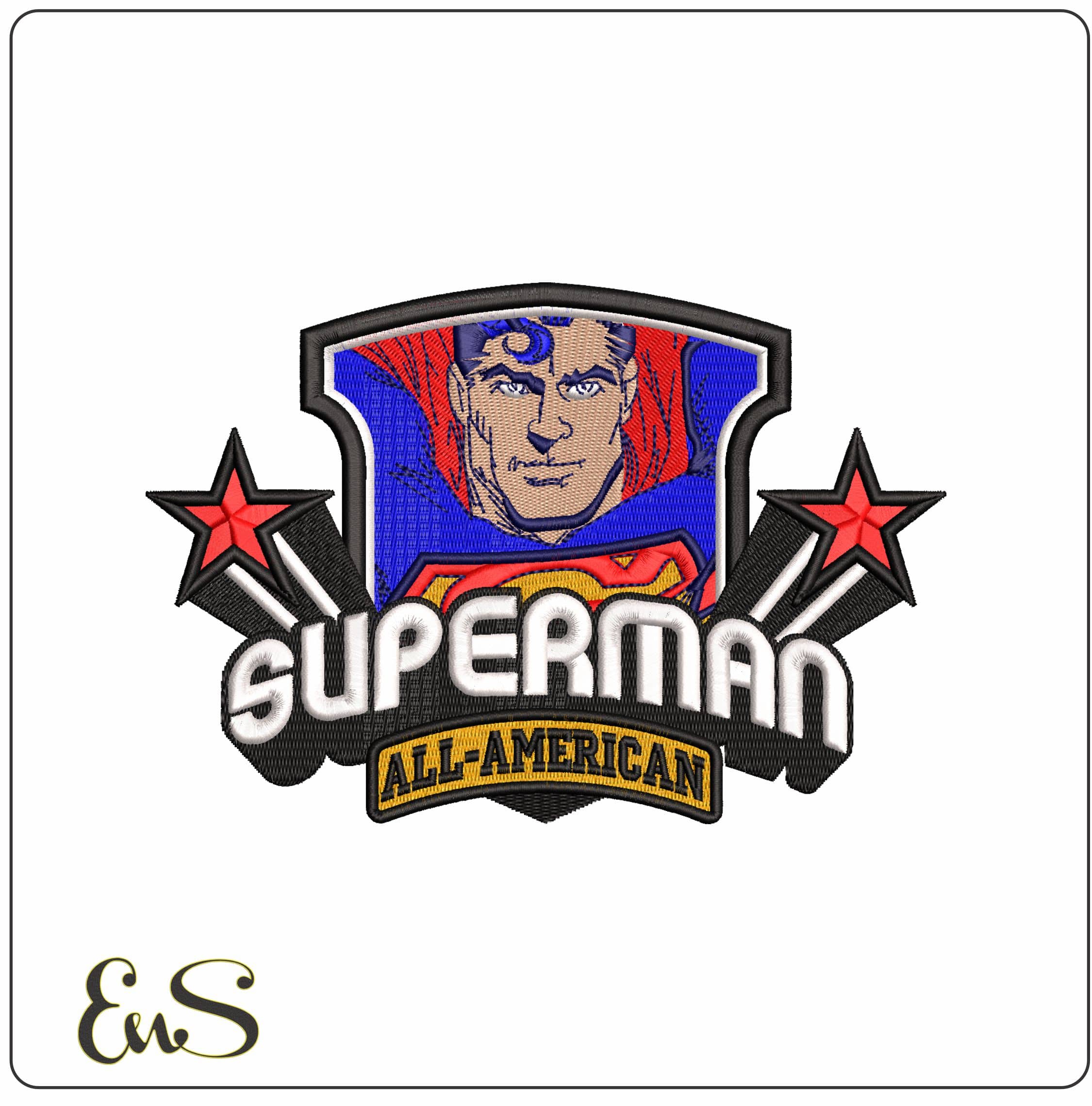 Superman All American DC Comic  - Elegant embroidery design file-instant download
