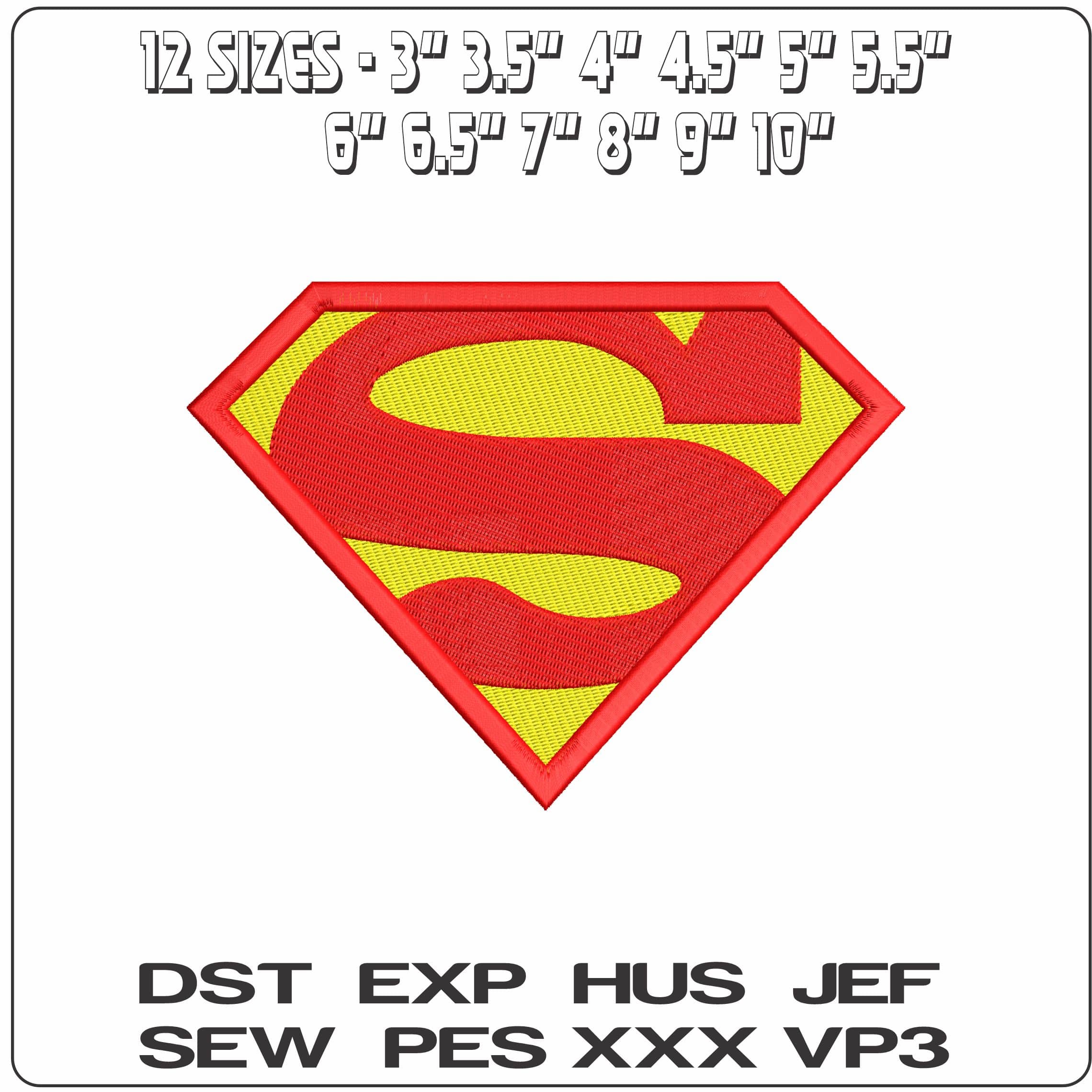 Superman Logo DC Comic  - Elegant embroidery design file-instant download — view 2