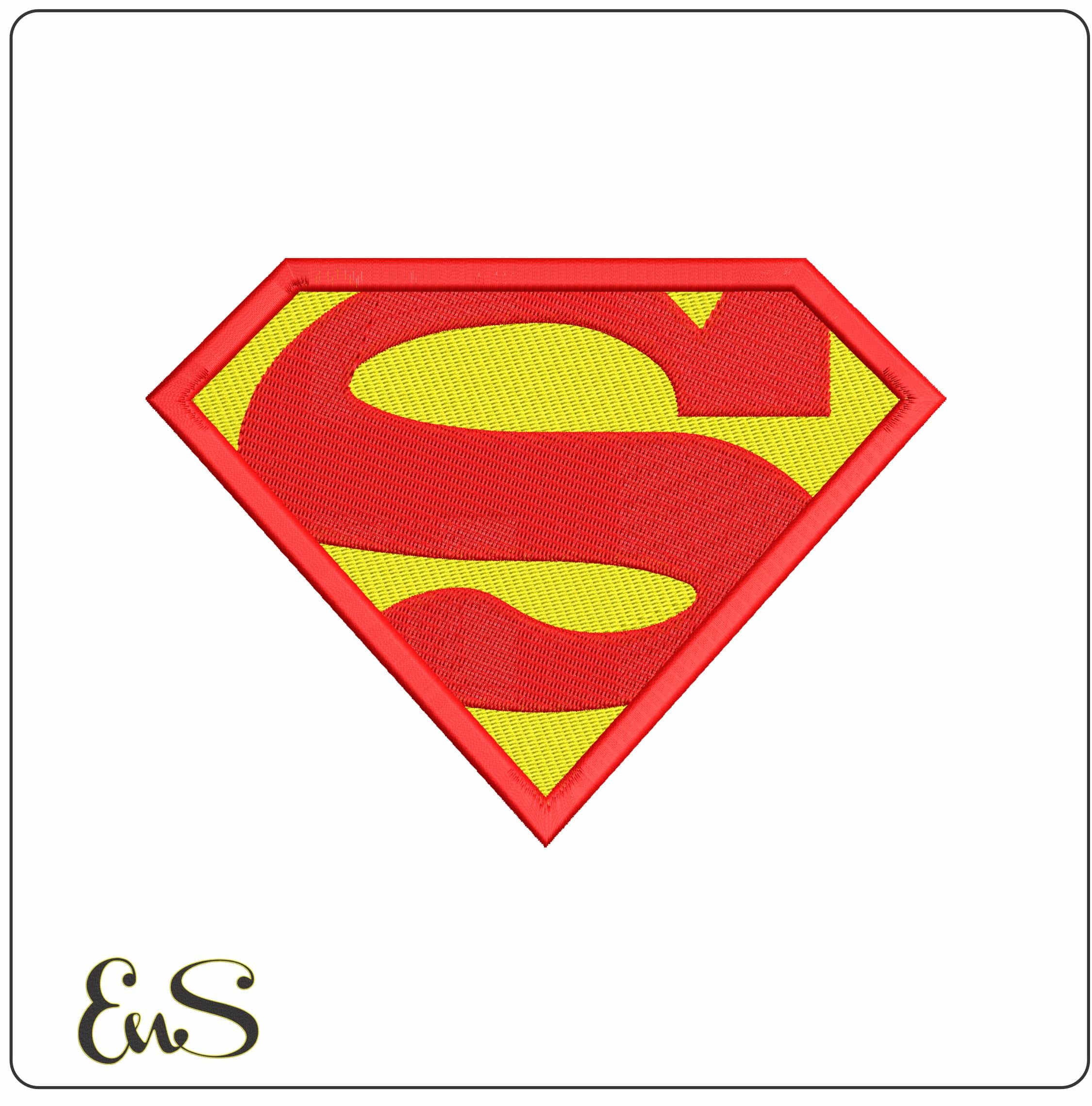 Superman Logo DC Comic  - Elegant embroidery design file-instant download