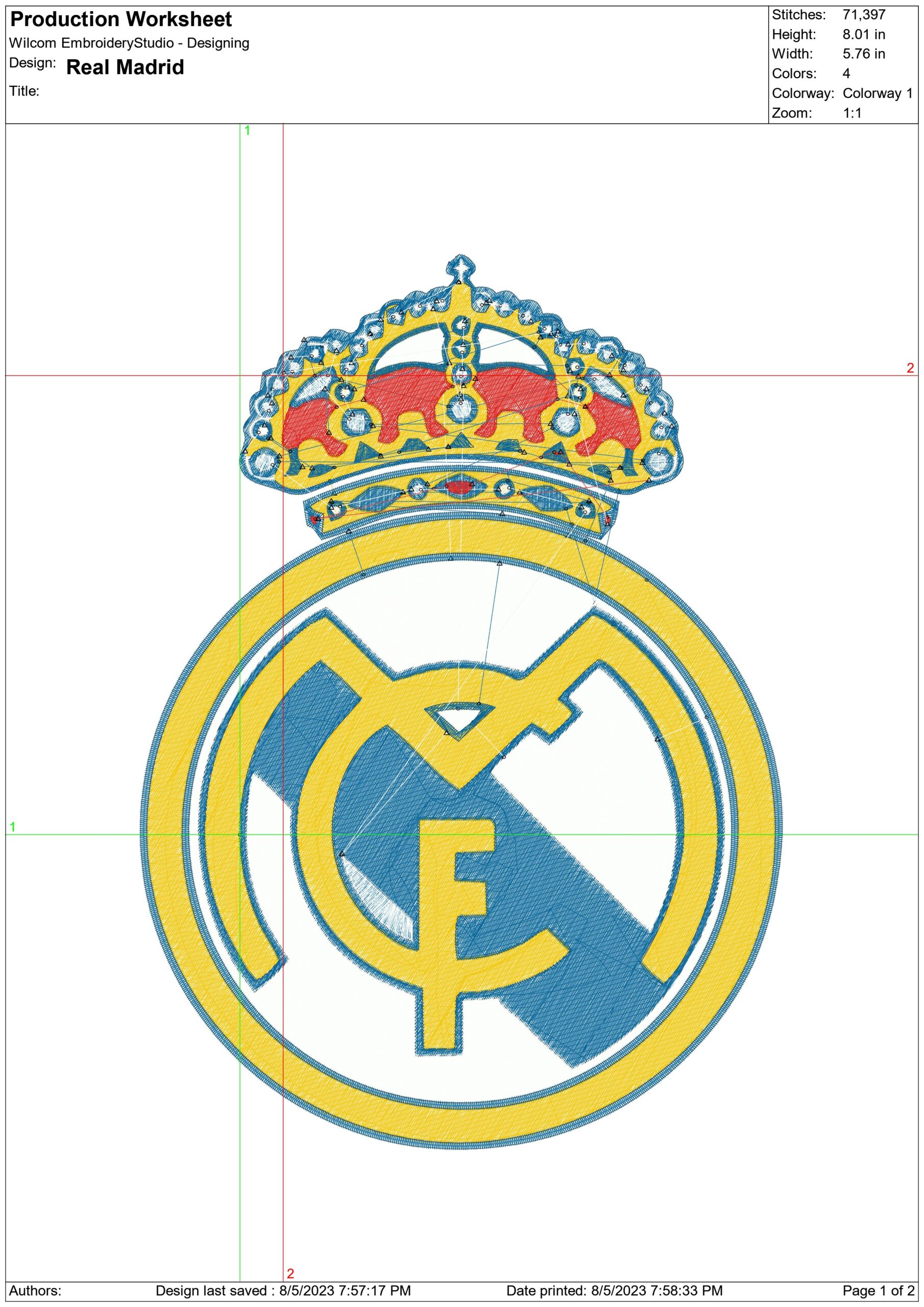 Real embroidery design - MFC Spain design machine pattern Sports Football embroidery file instant download in a frame — view 2