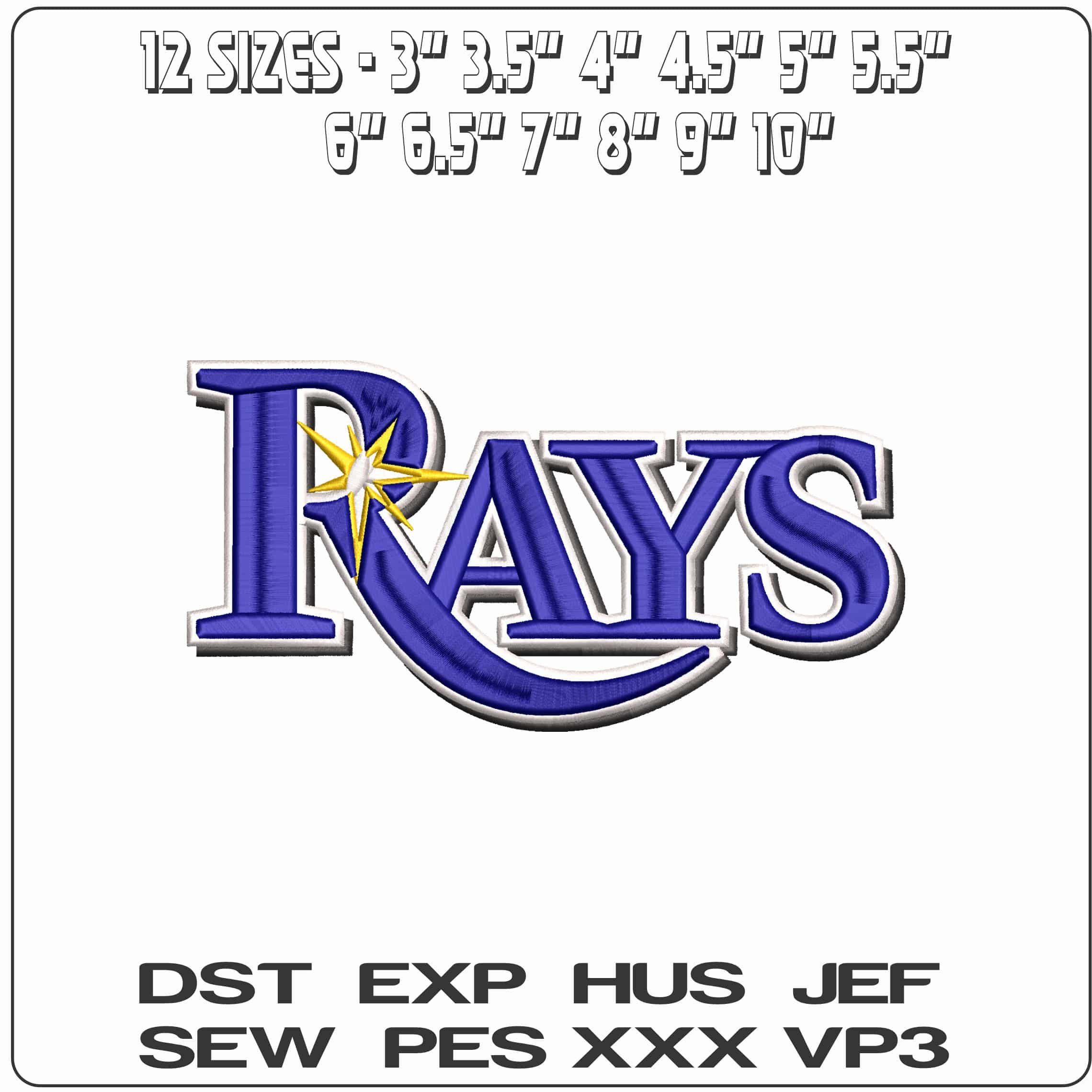 Tampa Bay Rays MLB  - Elegant embroidery design file-instant download — view 2