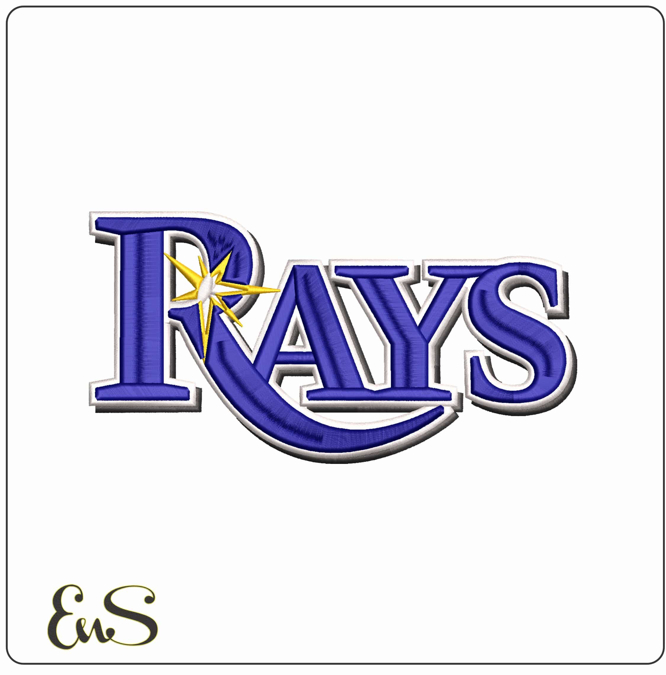 Tampa Bay Rays MLB  - Elegant embroidery design file-instant download