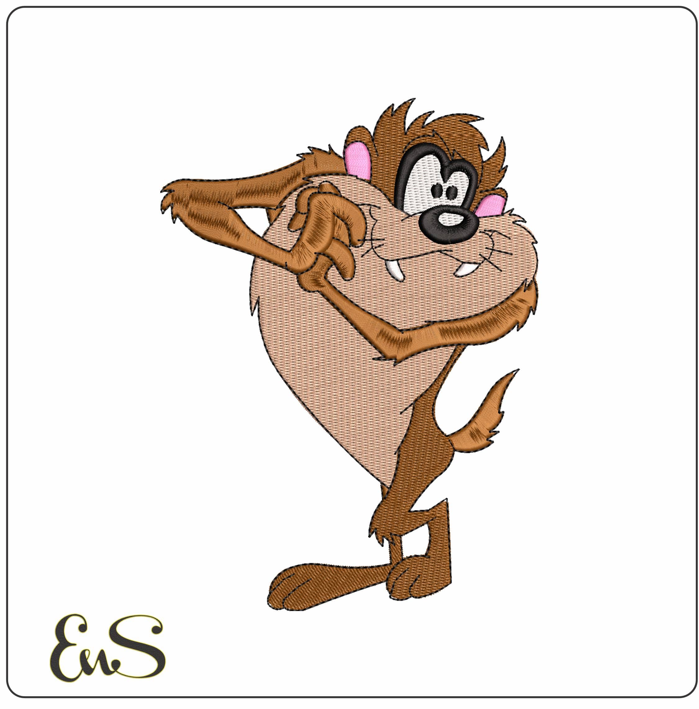 Taz Devil Hug Looney Tunes  - Elegant embroidery design file-instant download