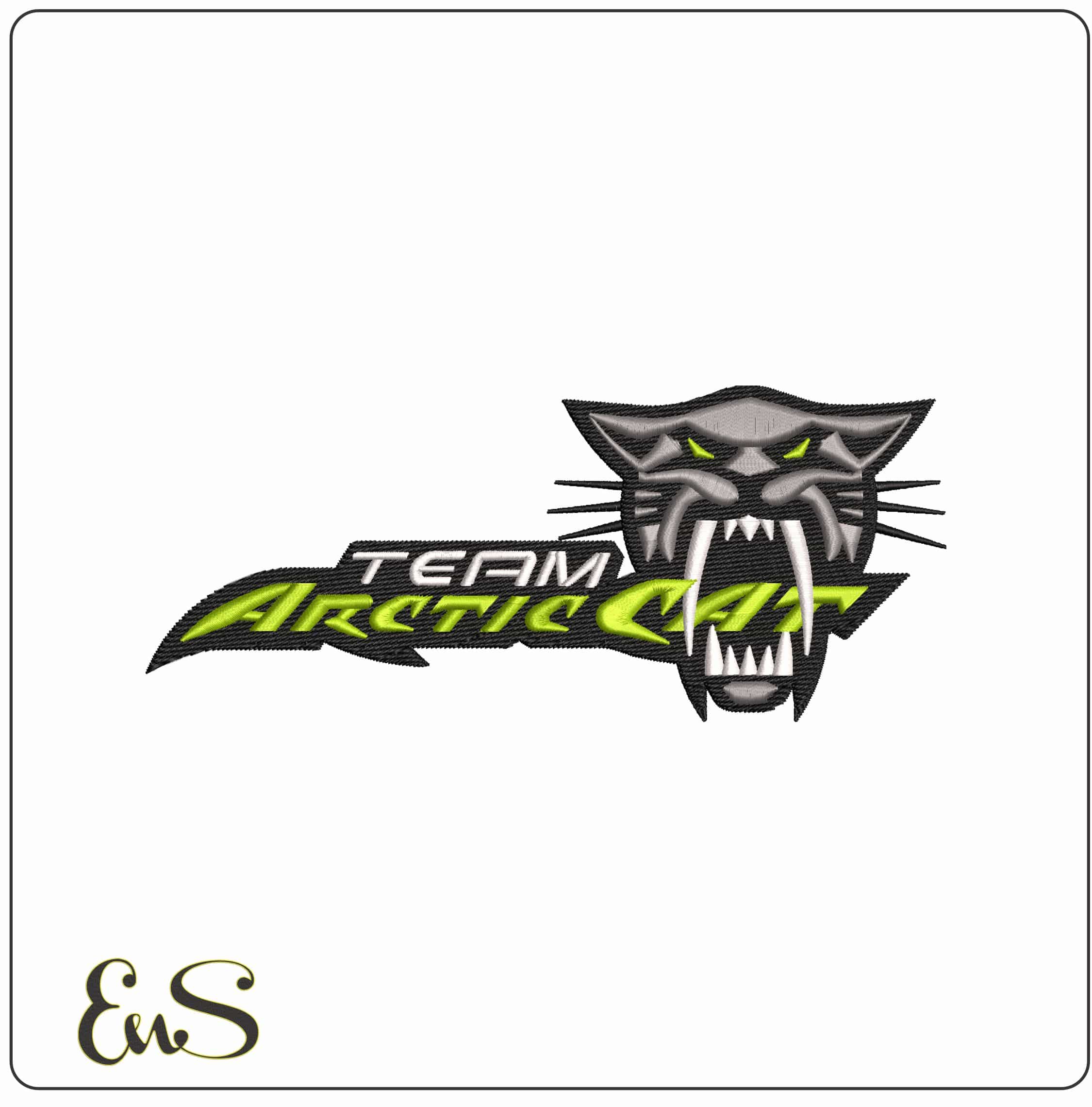 Team Arcticcat Snarl   - Elegant embroidery design file-instant download