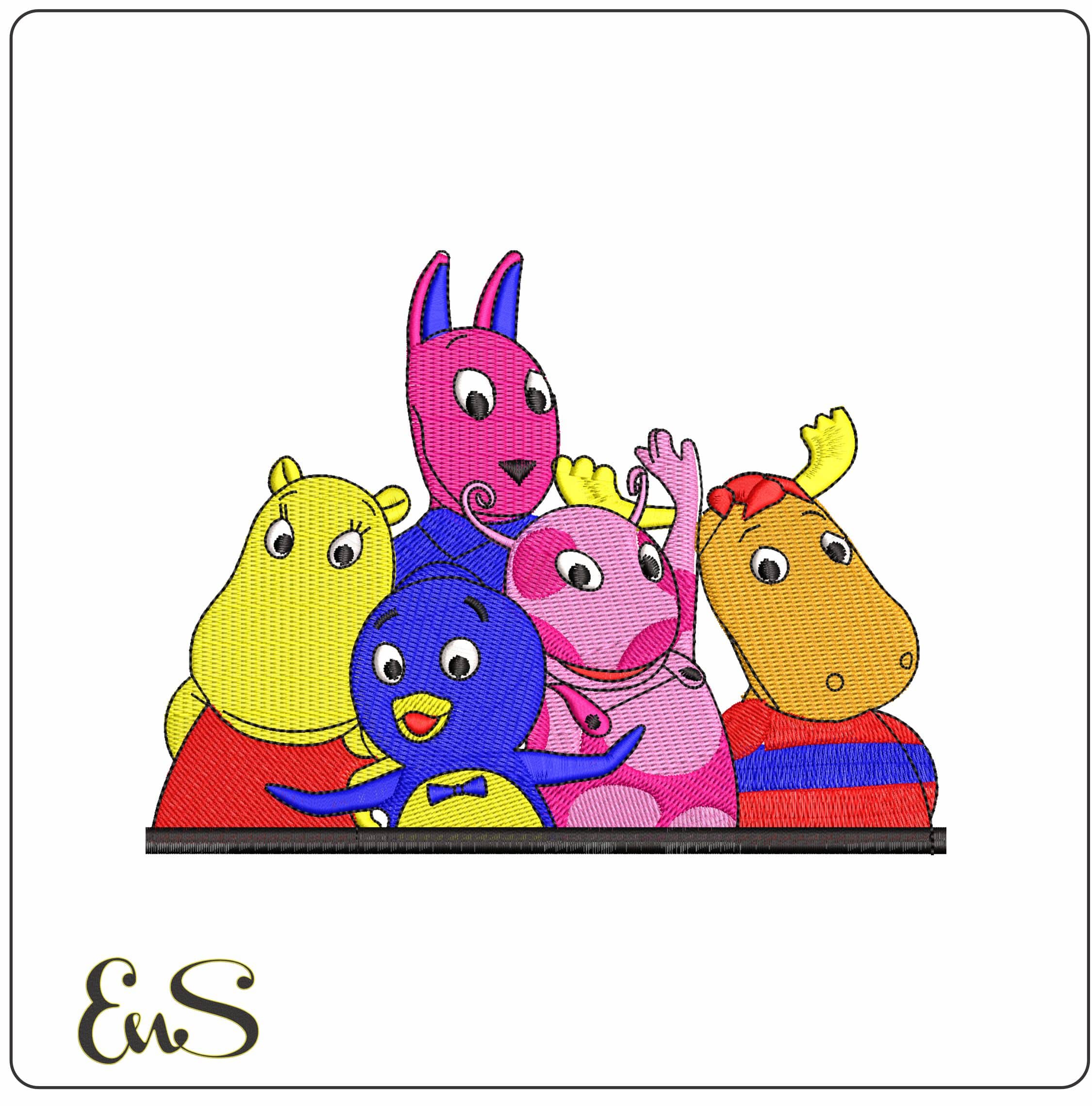 The Backyardigans Children Cartoon   - Elegant embroidery design file-instant download