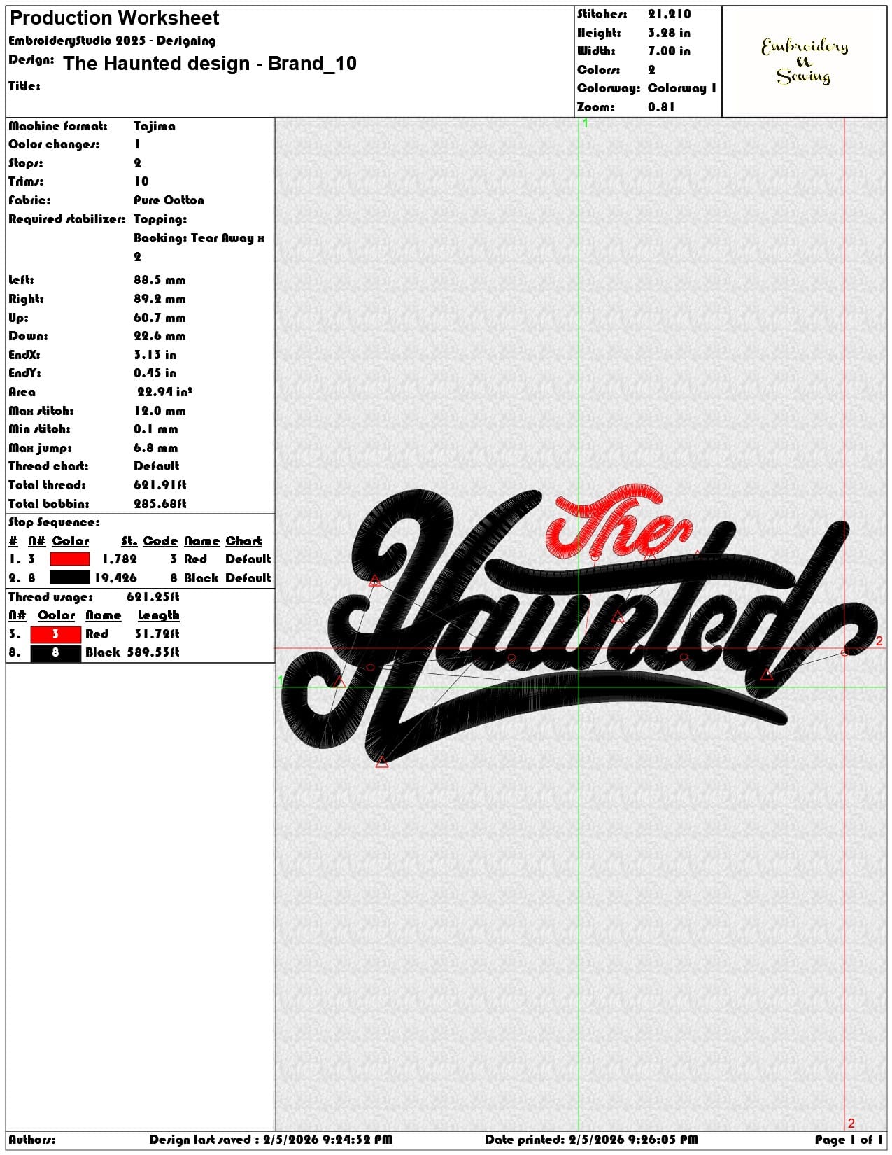 The Haunted design Brand  - Elegant embroidery design file-instant download — view 3