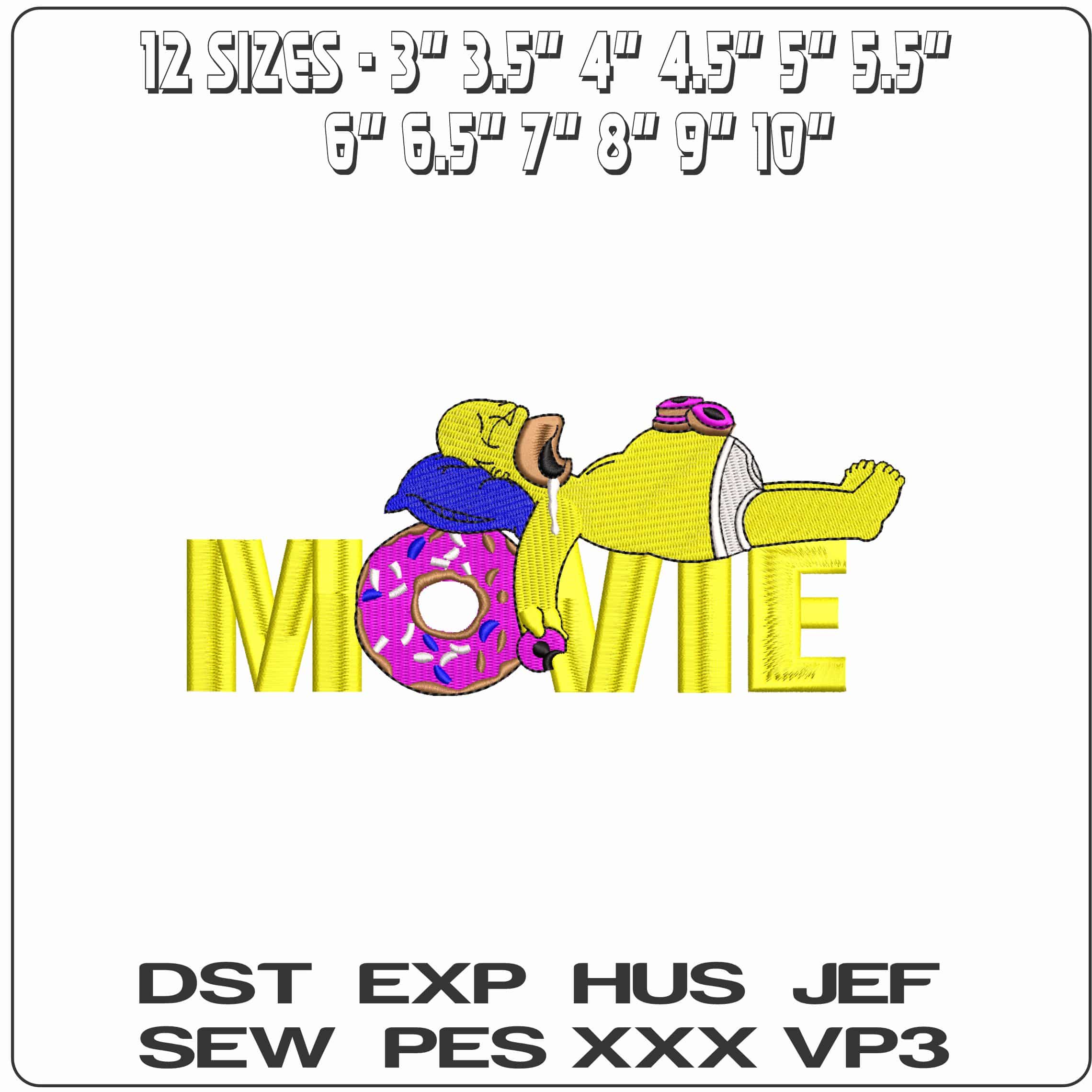 The Simpson Movie Logo  - Elegant embroidery design file-instant download — view 2