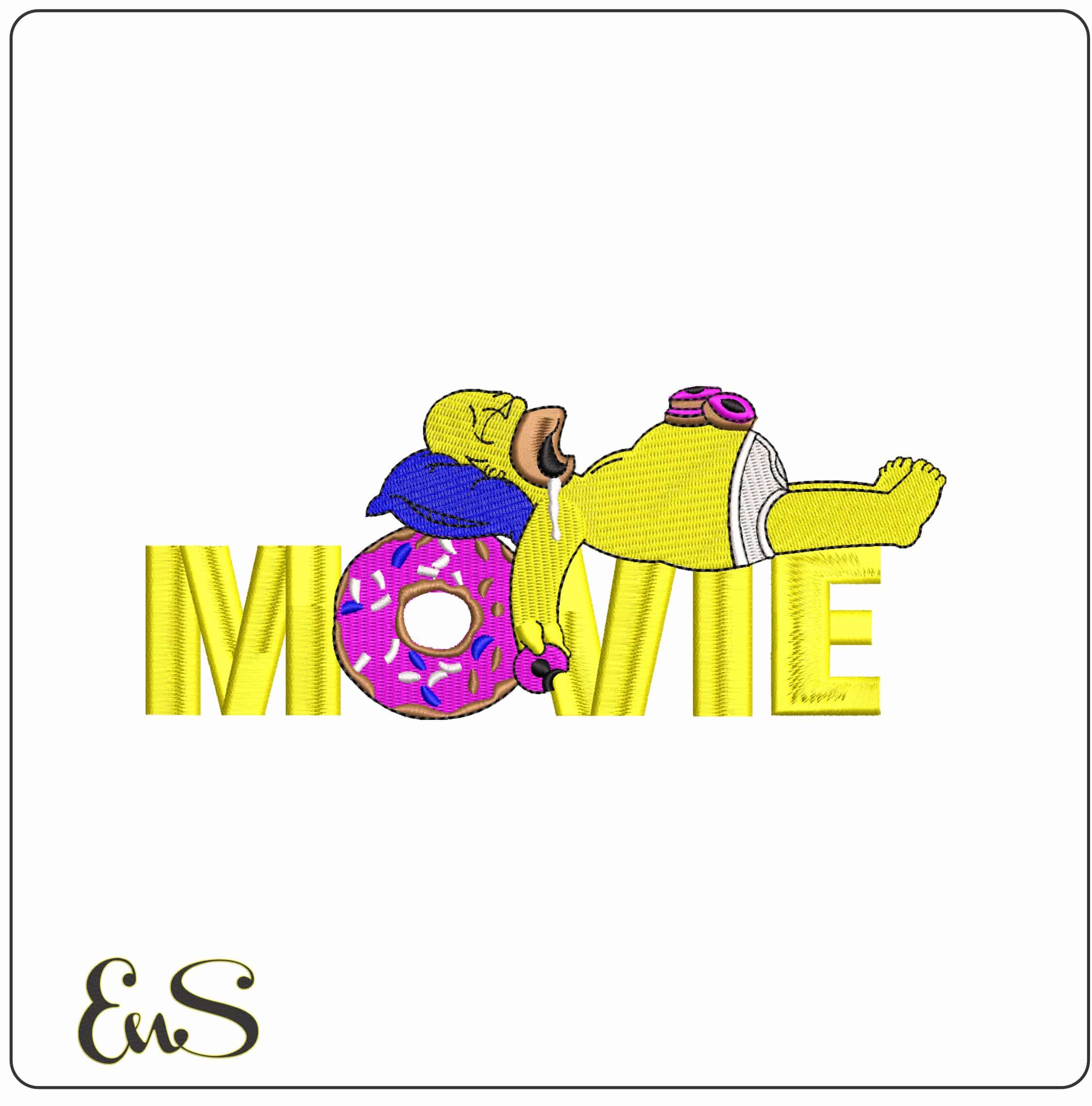 The Simpson Movie Logo  - Elegant embroidery design file-instant download